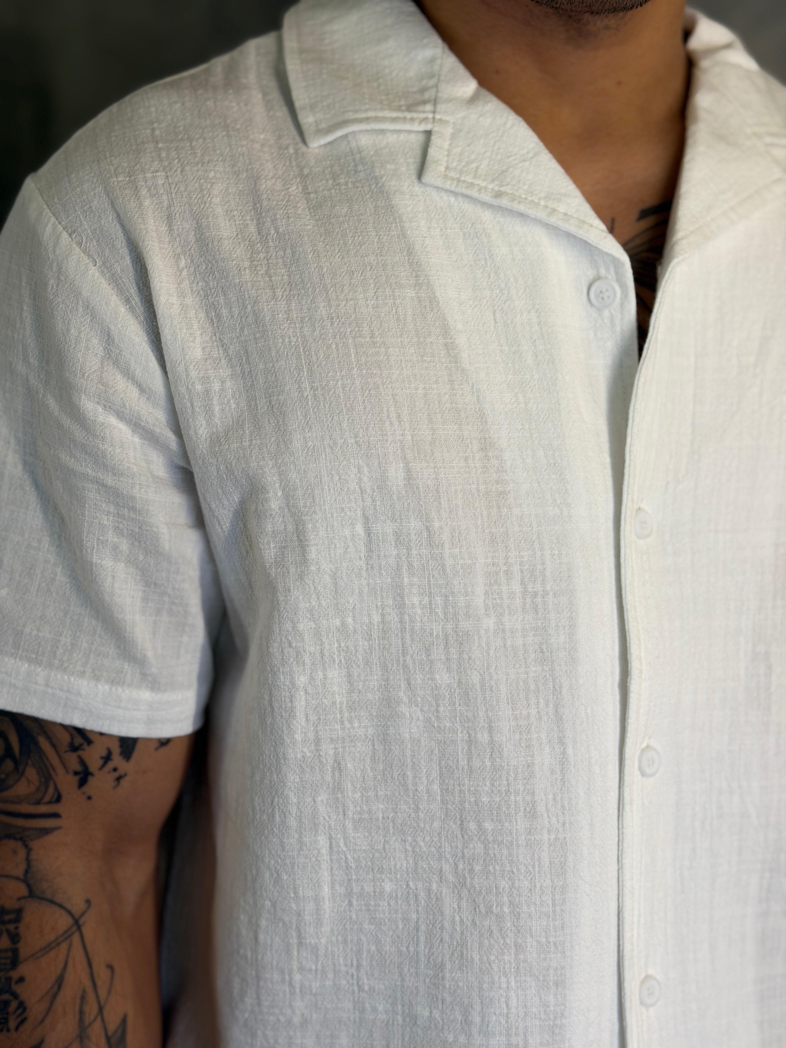 CAMISA M/C GOLA CUBANA PONTO H