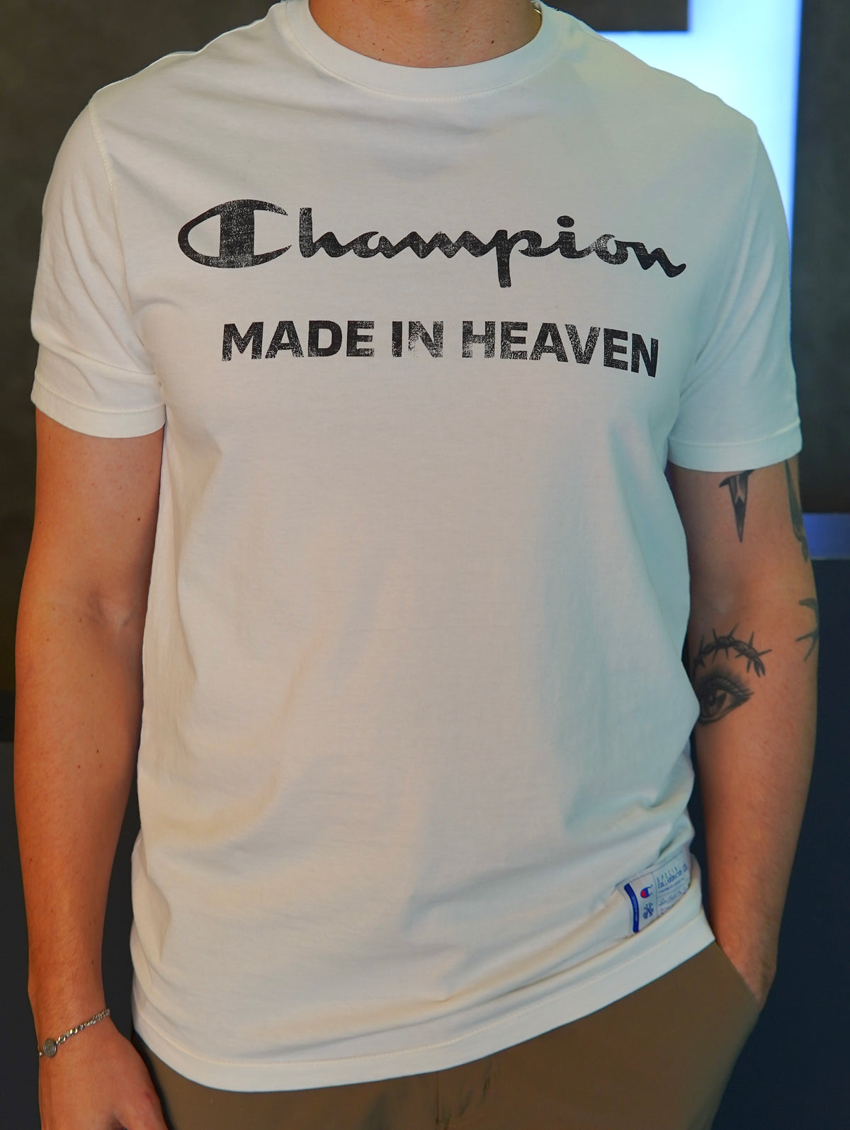T SHIRT RG CHAMPION X JOHN JOHN OFF WHITE