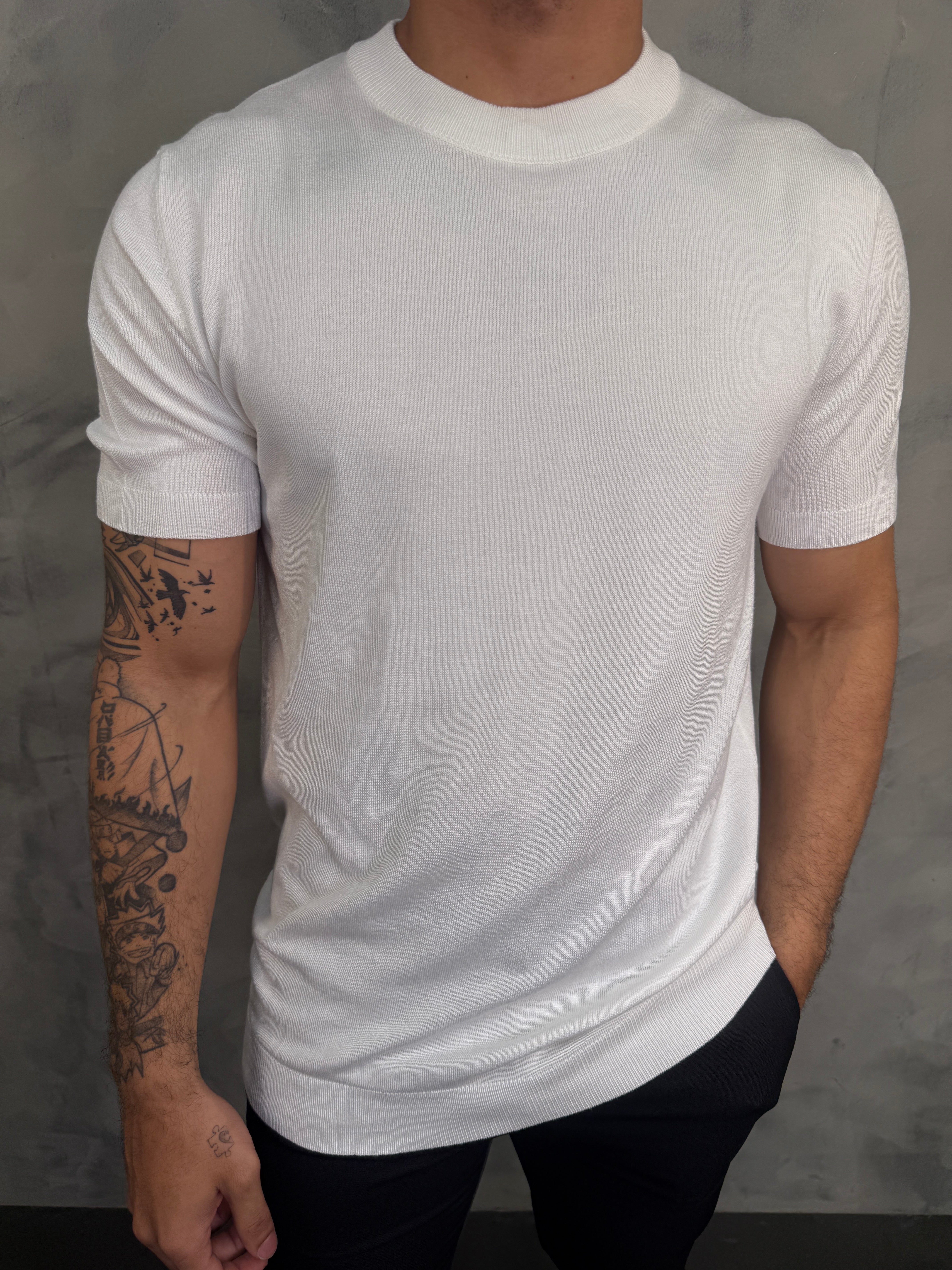 CAMISETA GOLA ALTA TRICOT PONTO H