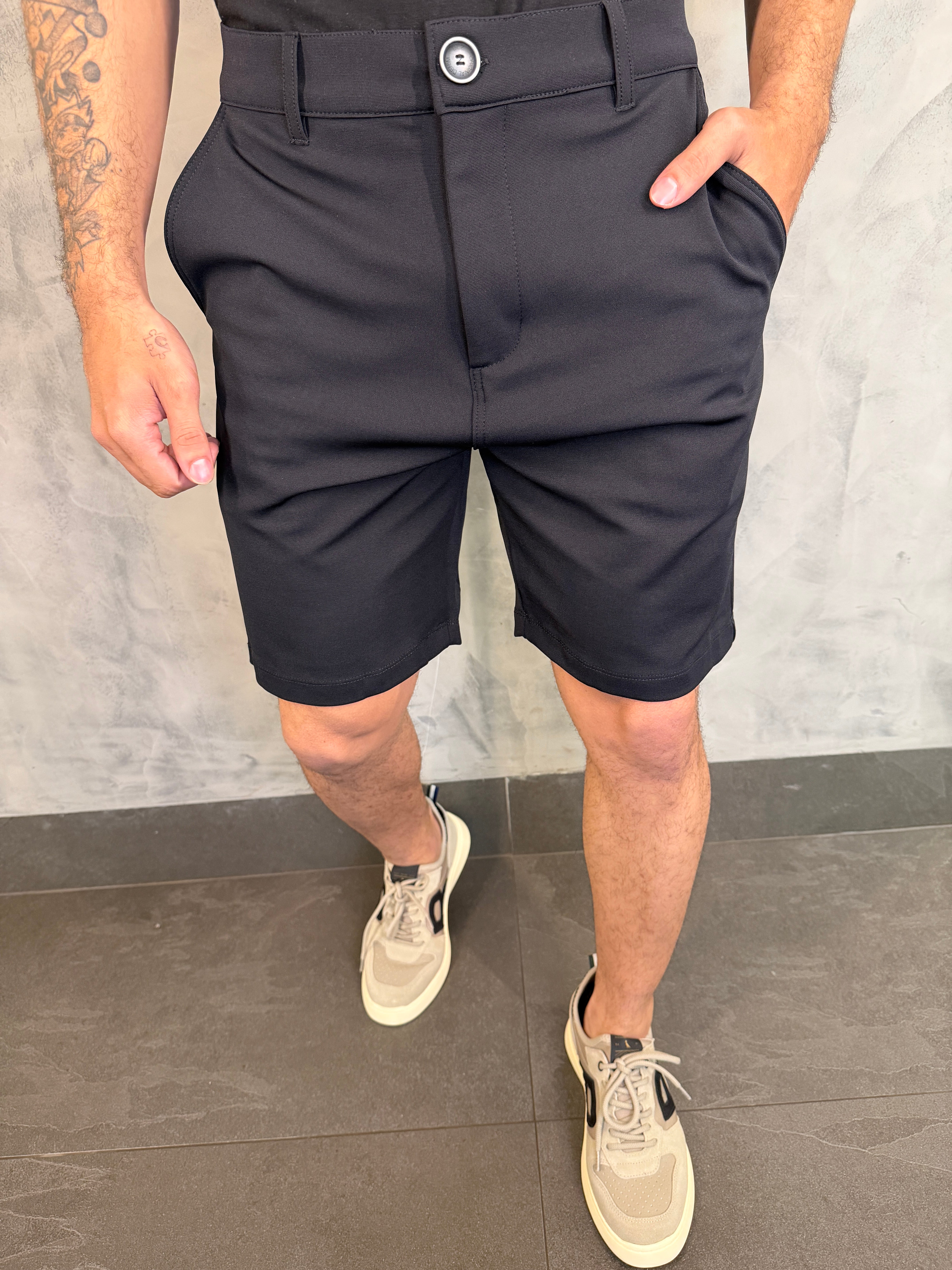 BERMUDA MALHA ROMA DLZ PRETO