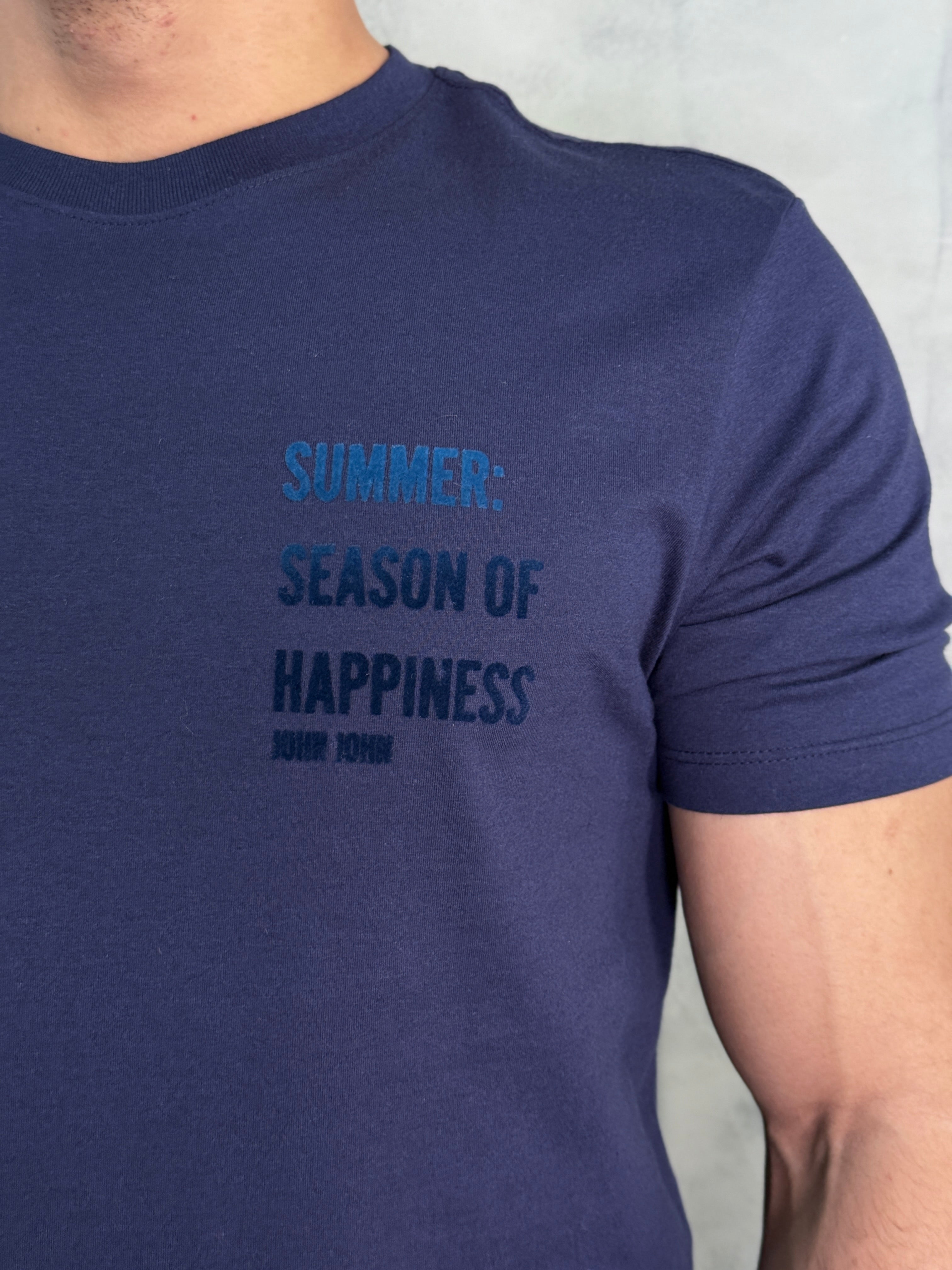 T SHIRT RG SUMMER HAPPINESS JOHN JOHN AZUL MARINHO