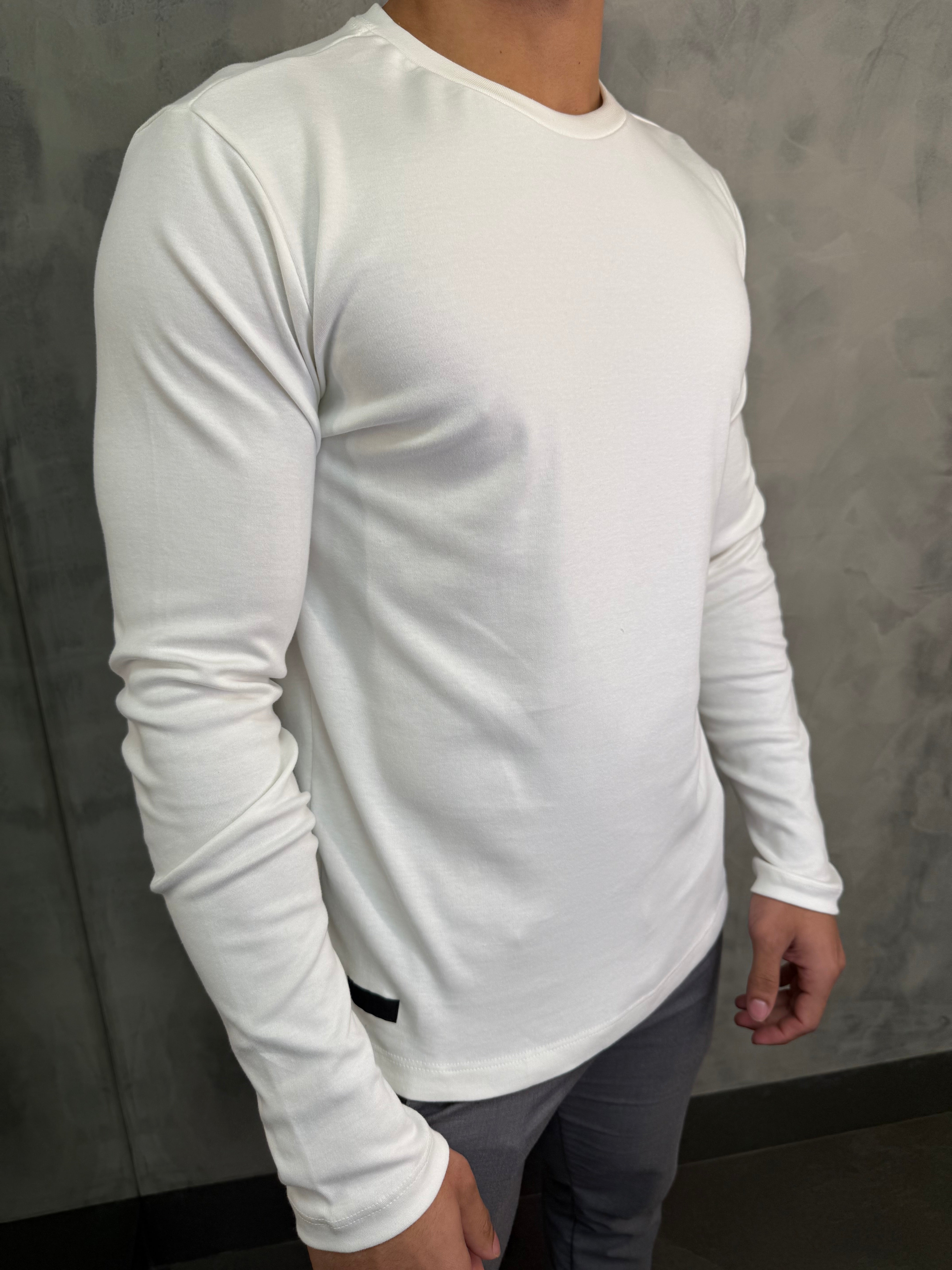 CAMISETA M/L FIO EGÍPCIO KINGEJOE OFF WHITE