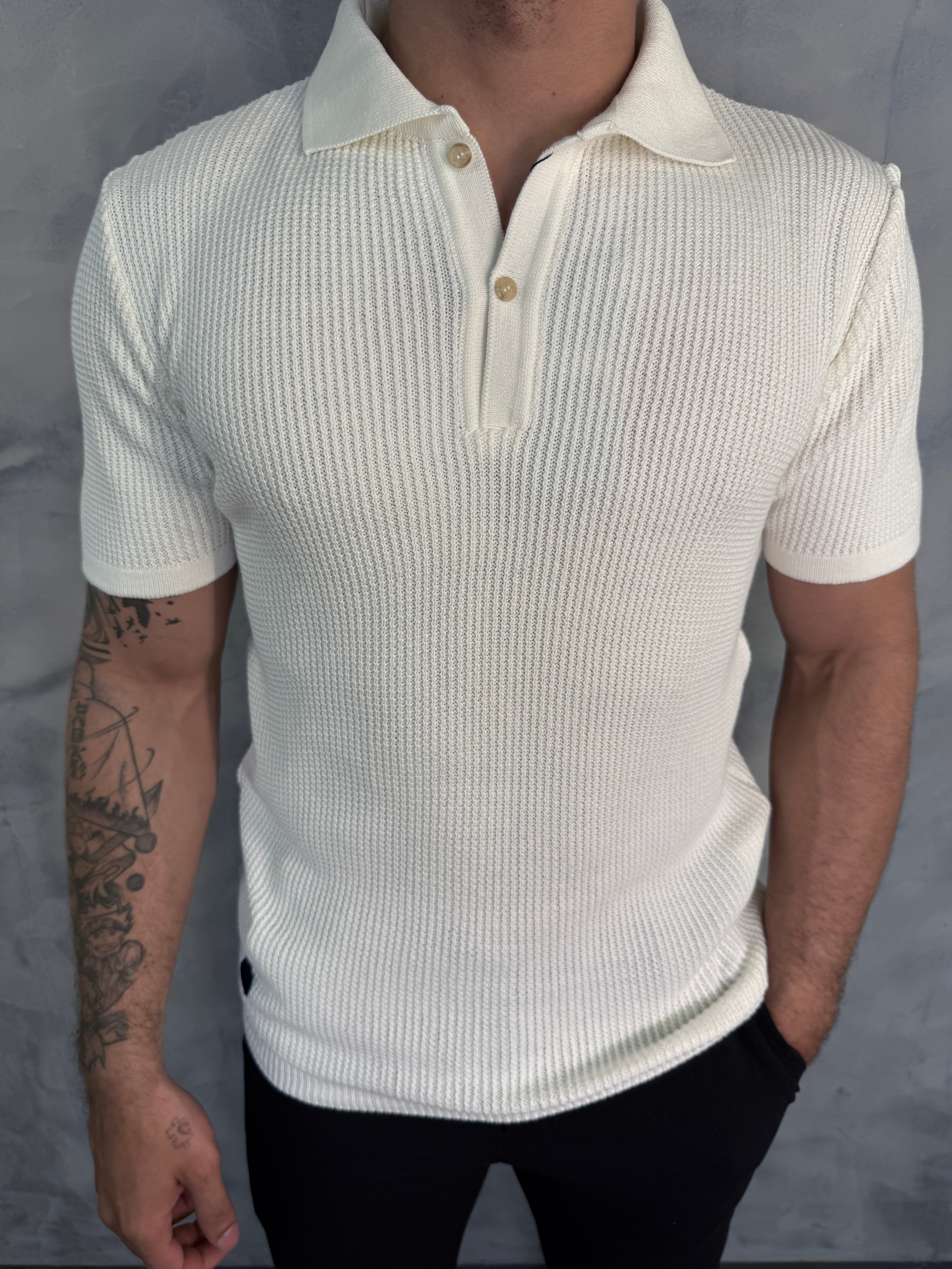 POLO TRICOT TEXTURA SPORT KINGEJOE OFF WHITE