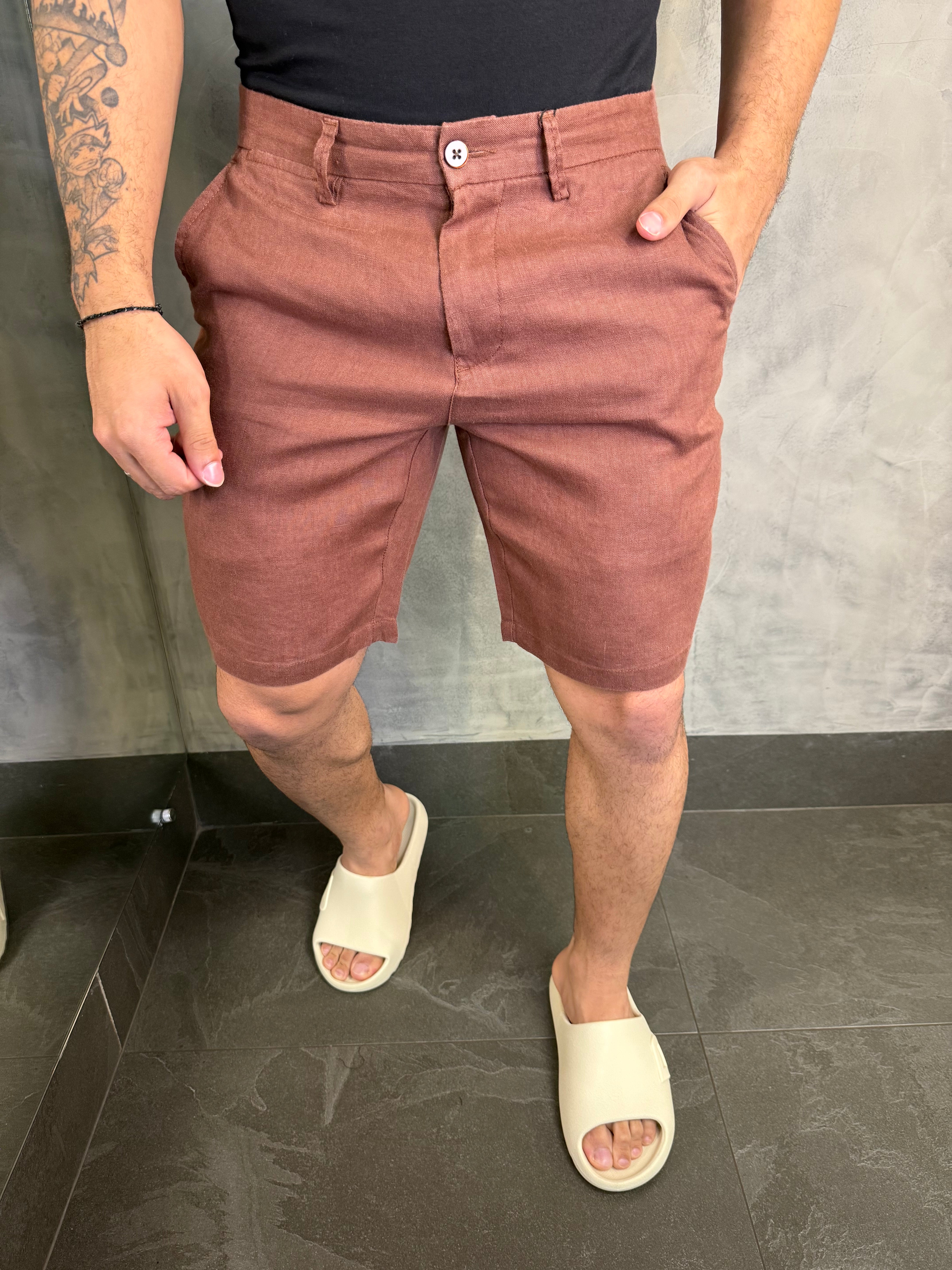 BERMUDA CASUAL-DAY ALF. PURO LINHO PONTO H