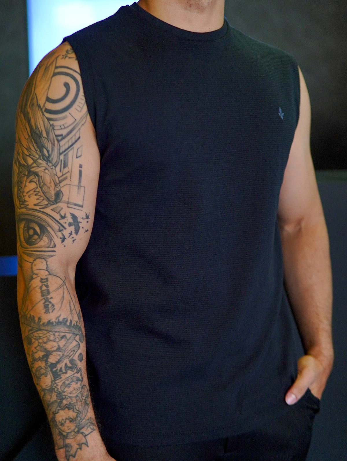 REGATA SLEEVE LESS DLZ PRETO