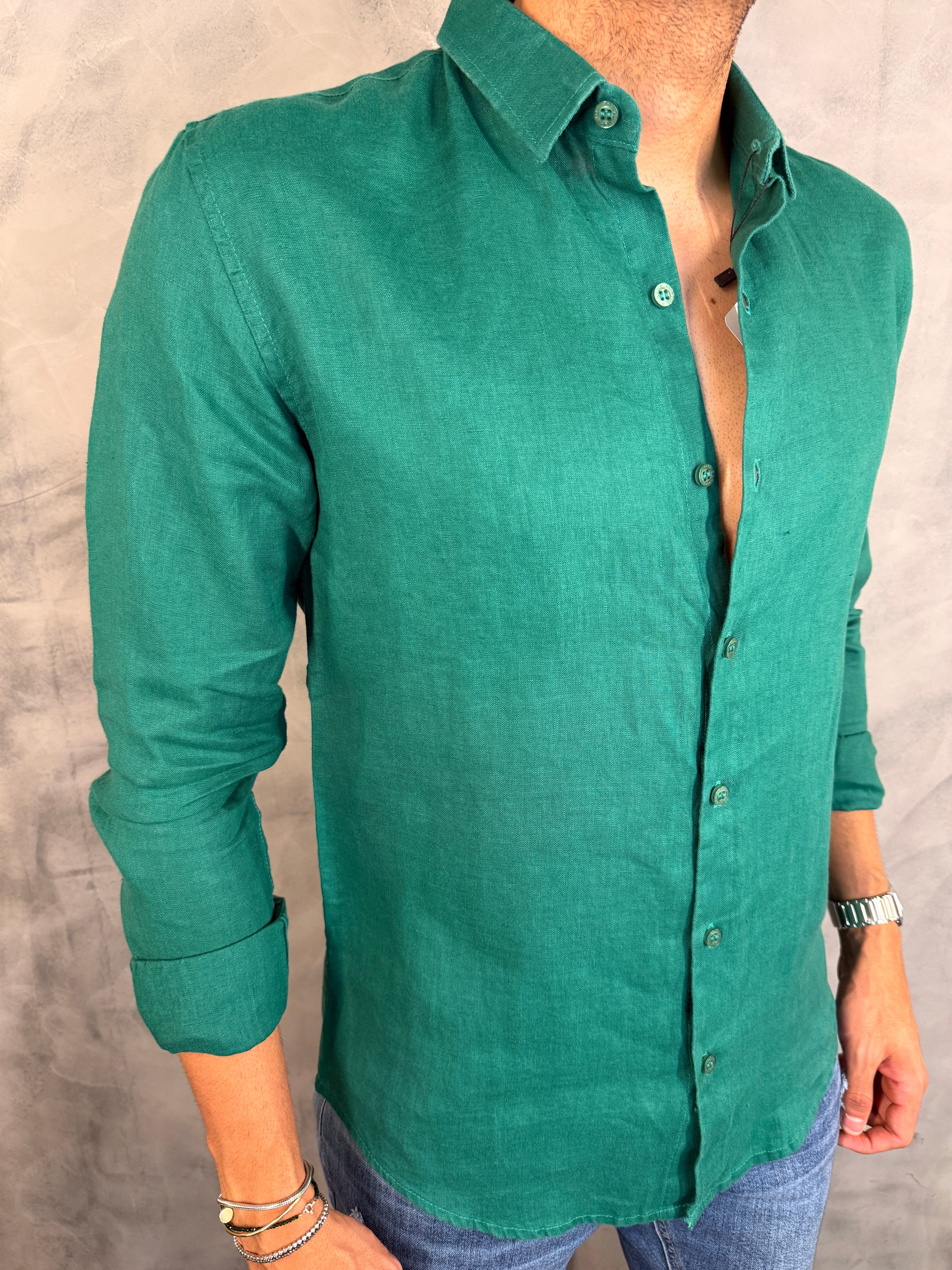 CAMISA M/L OASIS PURO LINHO PONTO H