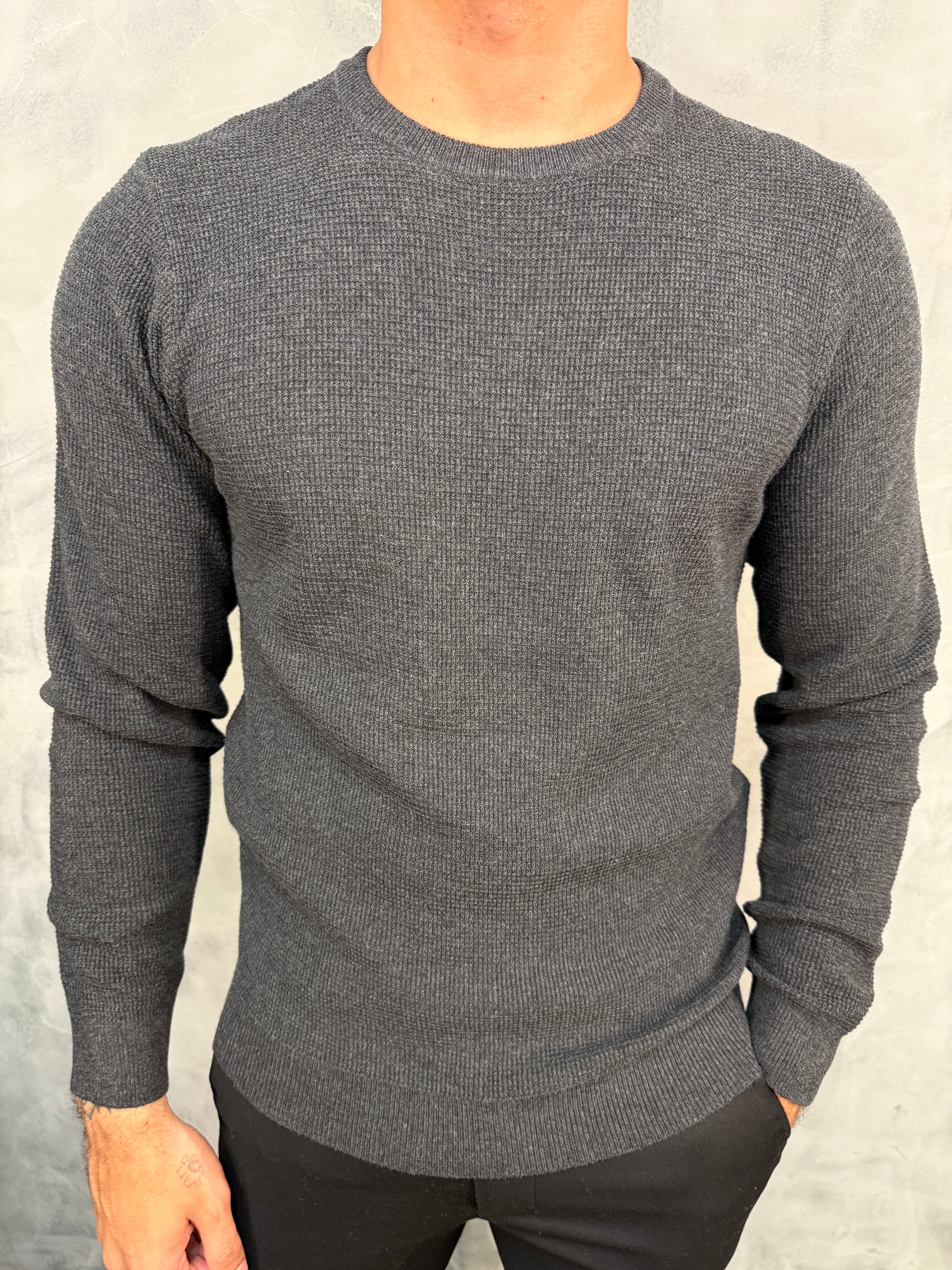 SUETER TRICOT JACQUARD PONTO H