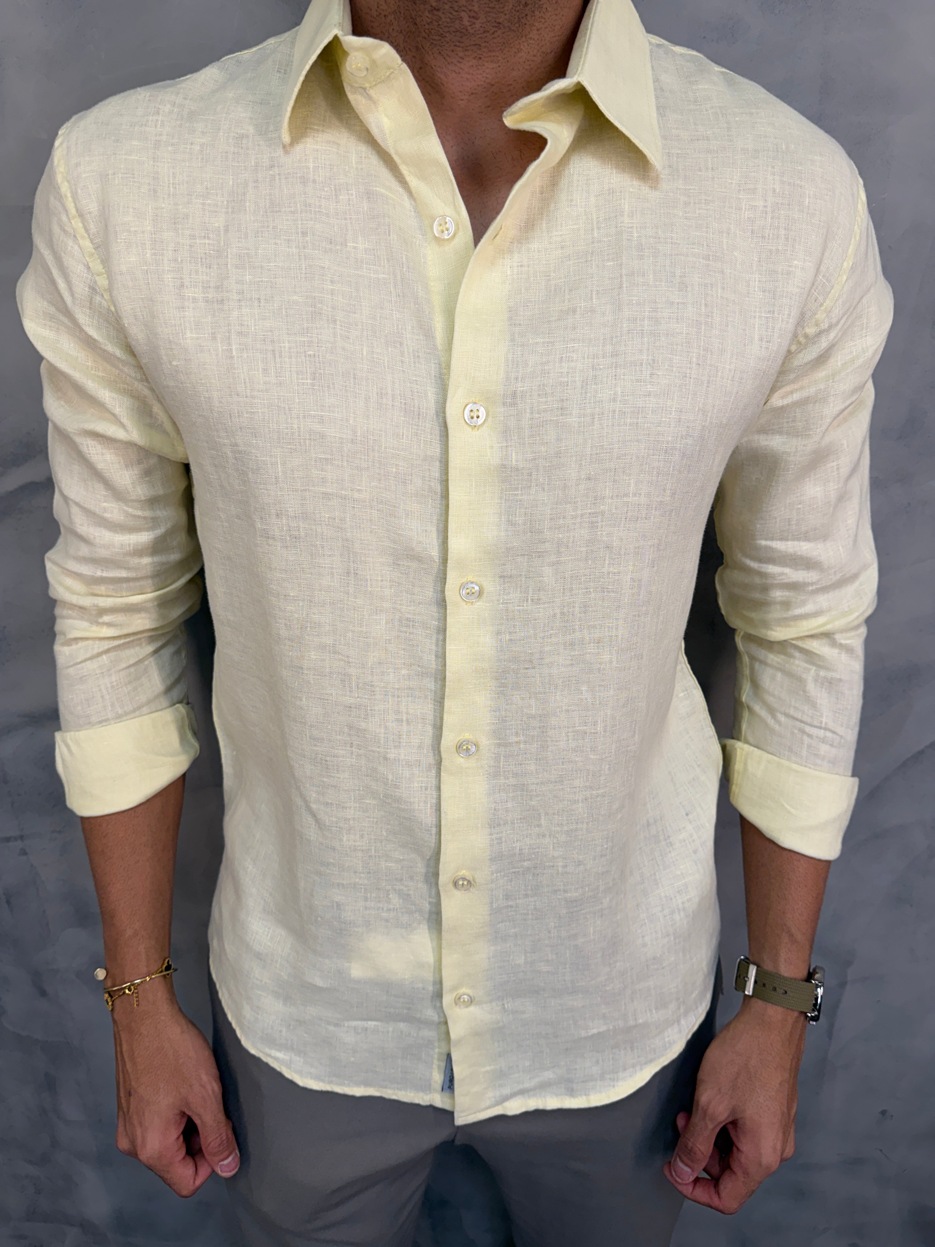 CAMISA M/L OASIS PURO LINHO PONTO H