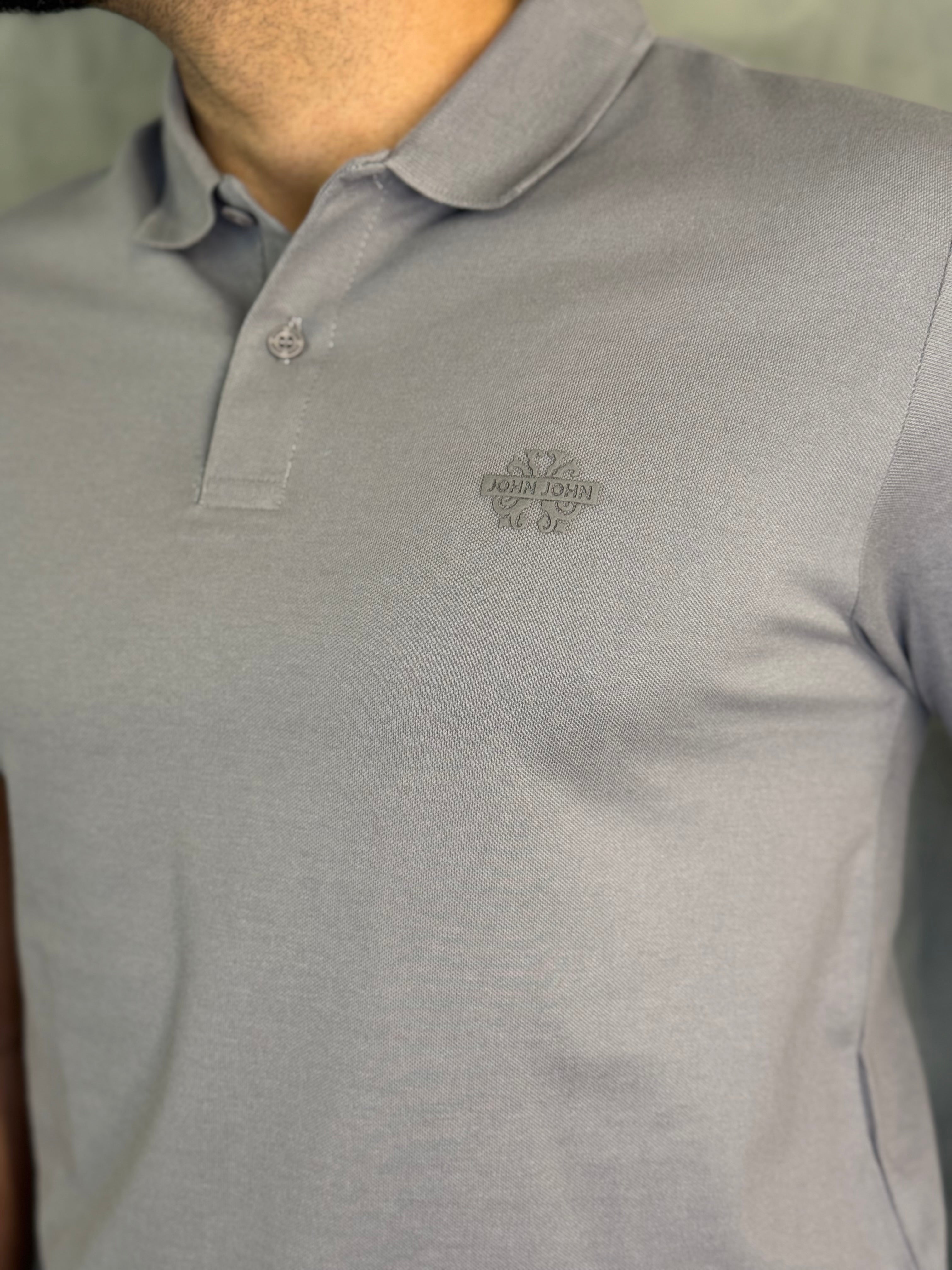 POLO LIGHT TRANSFER JOHN JOHN CINZA CLARO