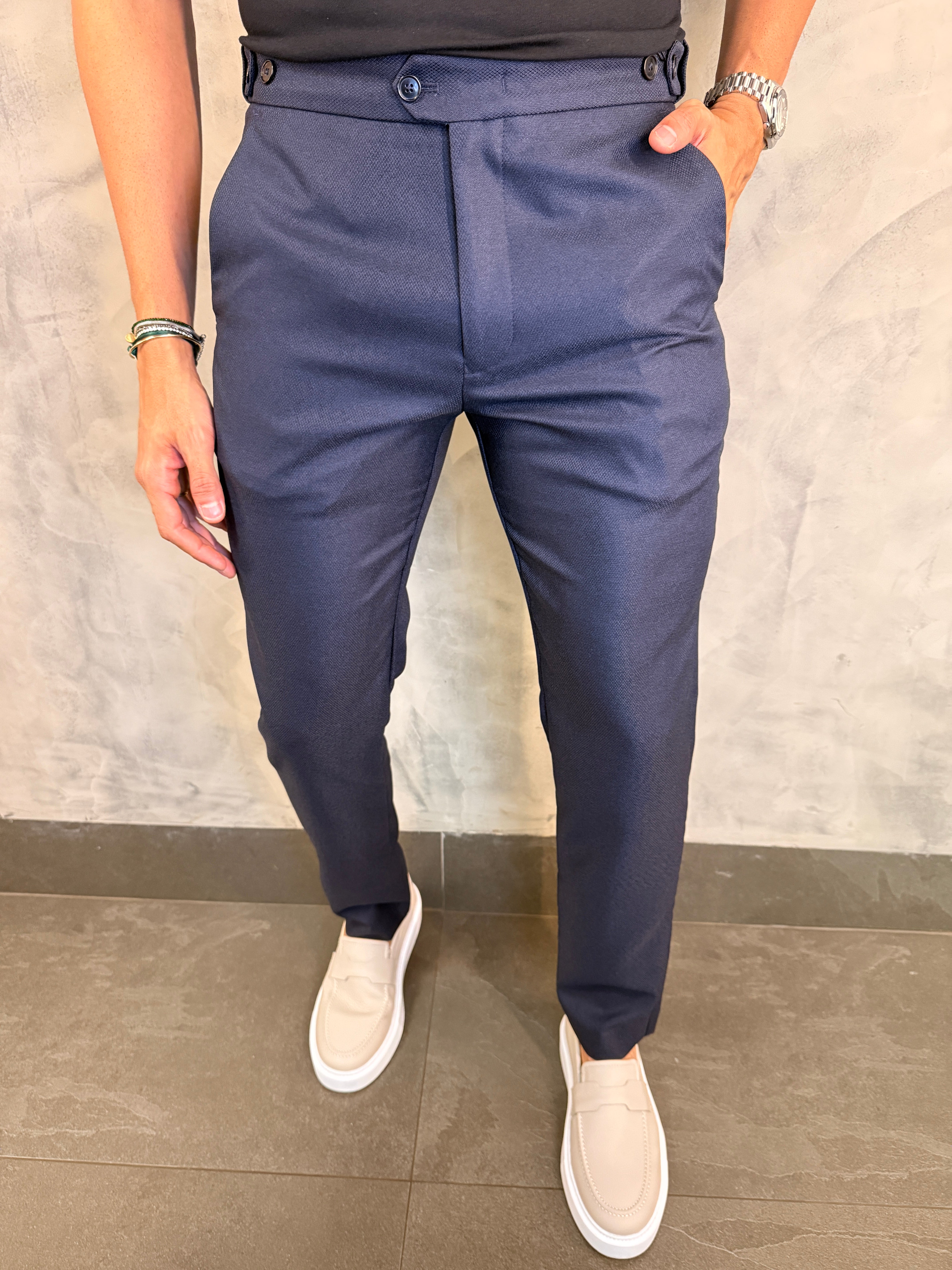 CALCA ALF. SLIM STRETCH AJUSTE BOTÃO ELÁSTICO PONTO H