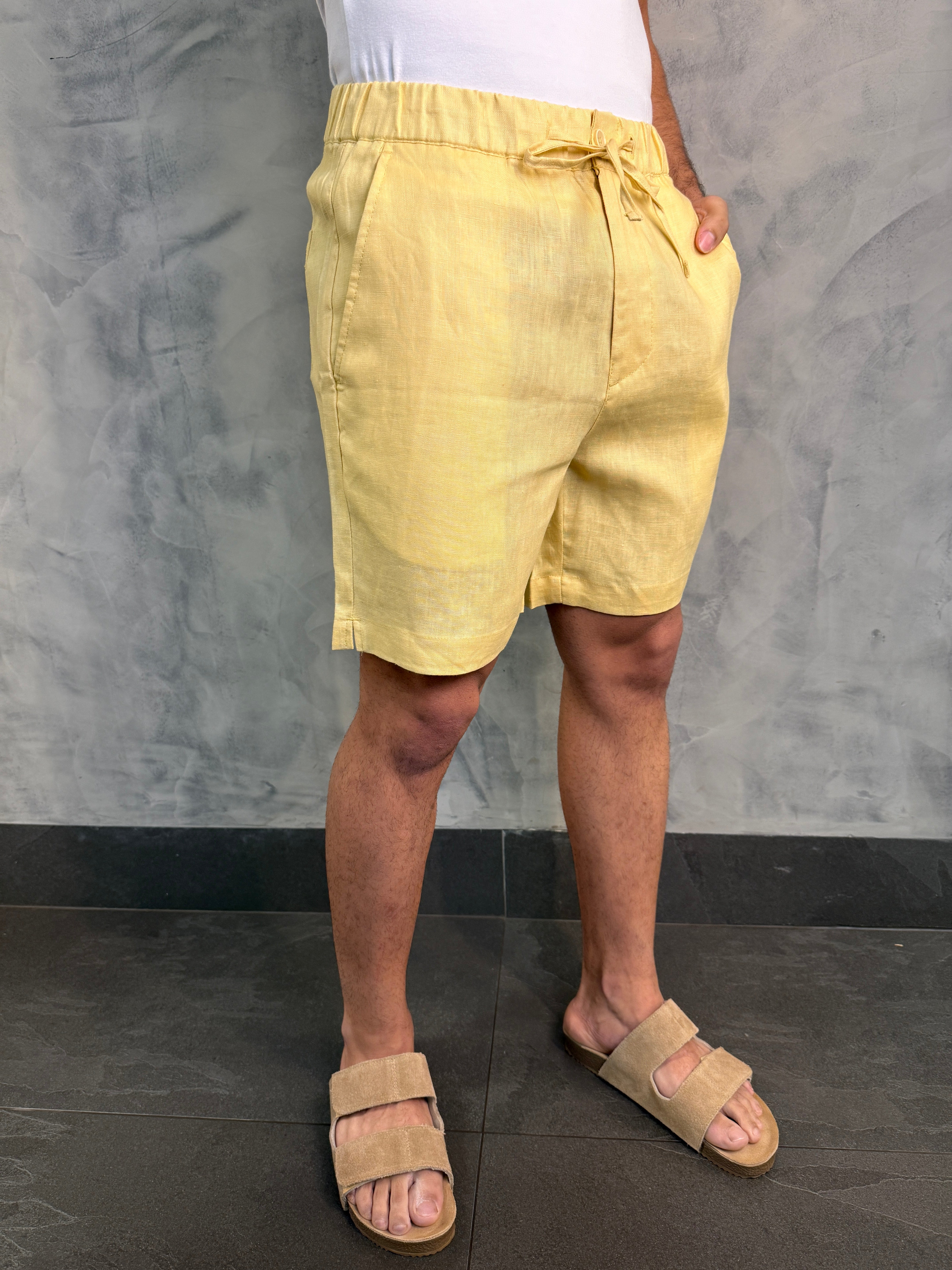 SHORT CASUAL PURO LINHO PONTO H