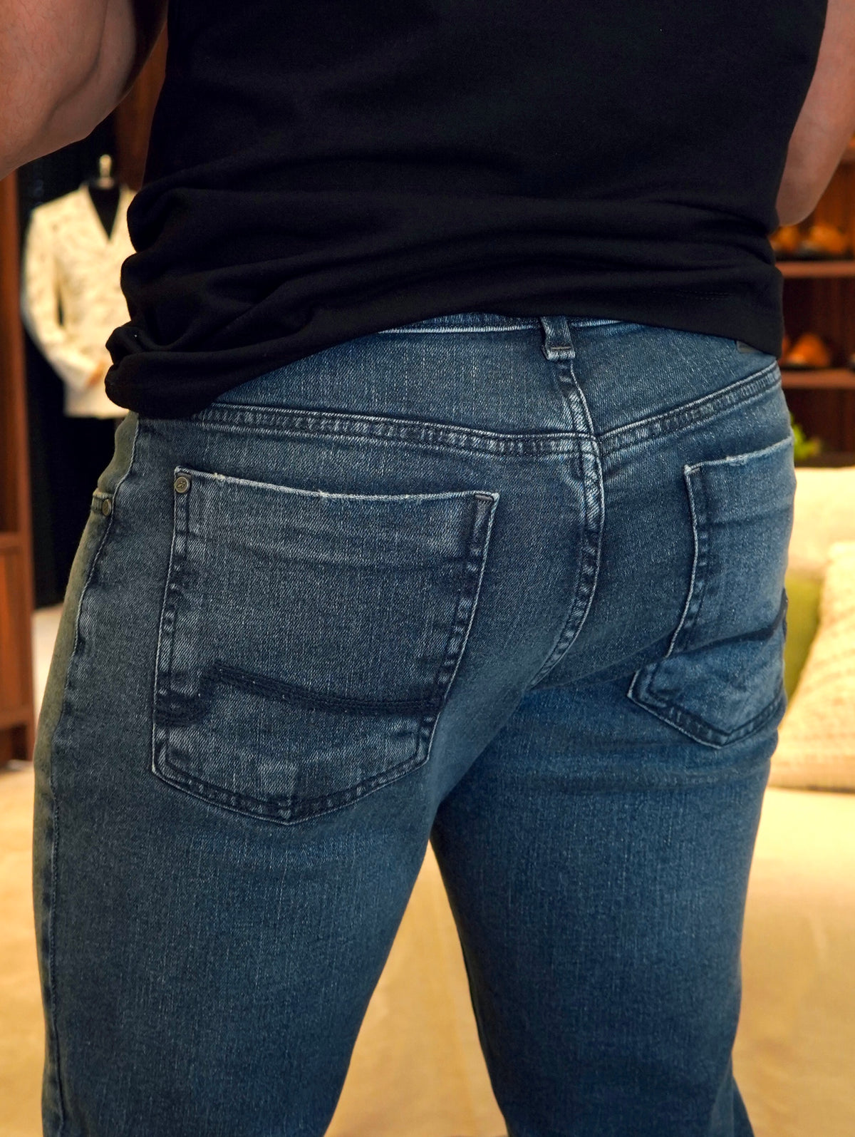 CALÇA JEANS SLIM UNICA DLZ JEANS ESCURO