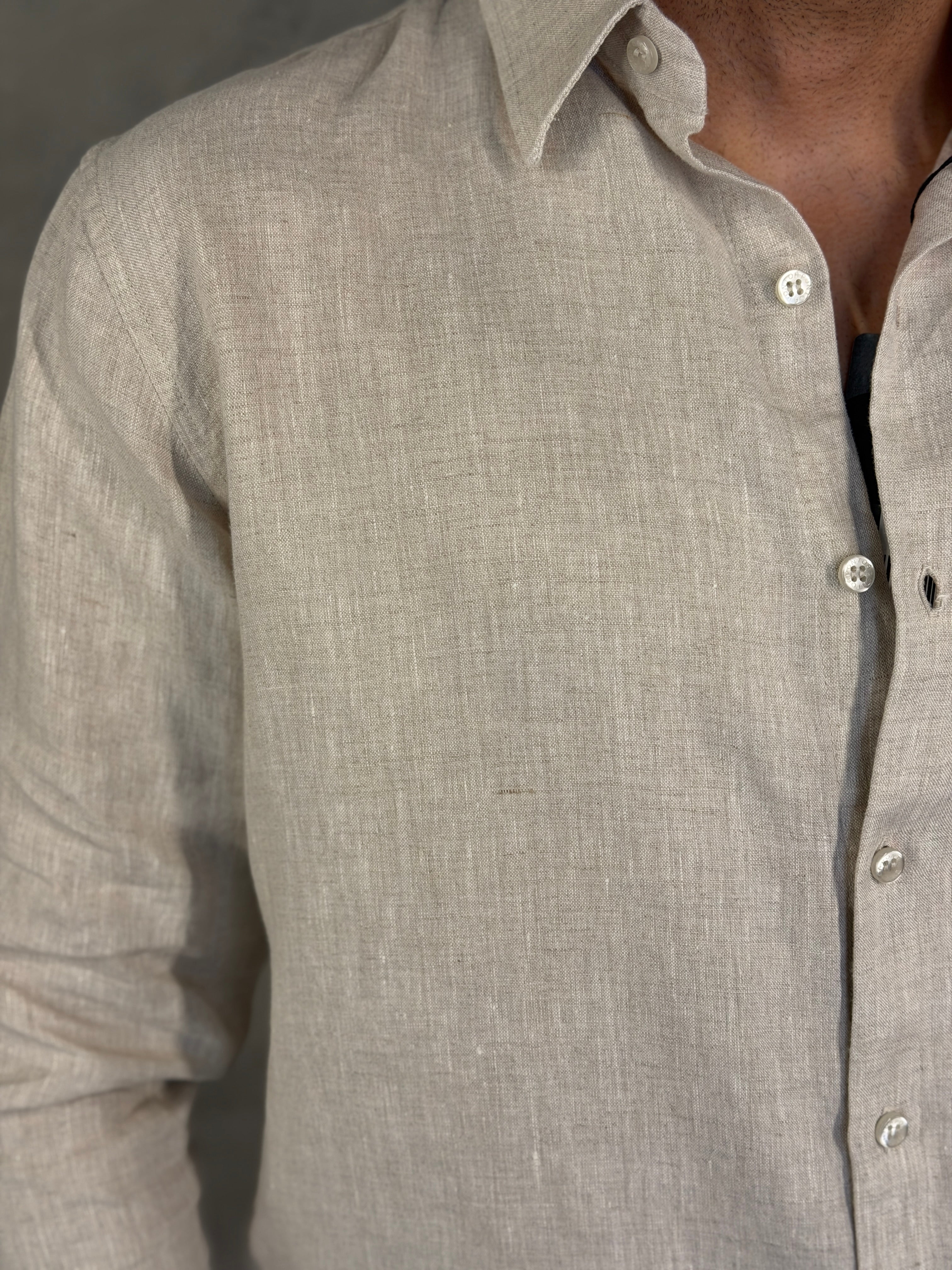 CAMISA M/L OASIS PURO LINHO PONTO H