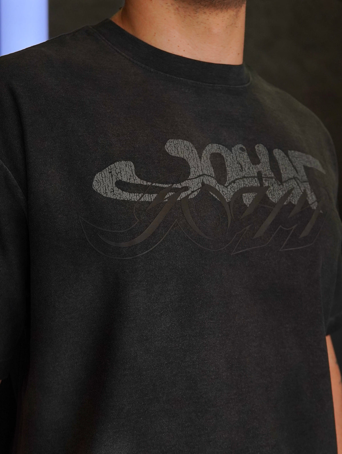T SHIRT BOX JOHN FIRE JOHN JOHN CINZA ESCURO