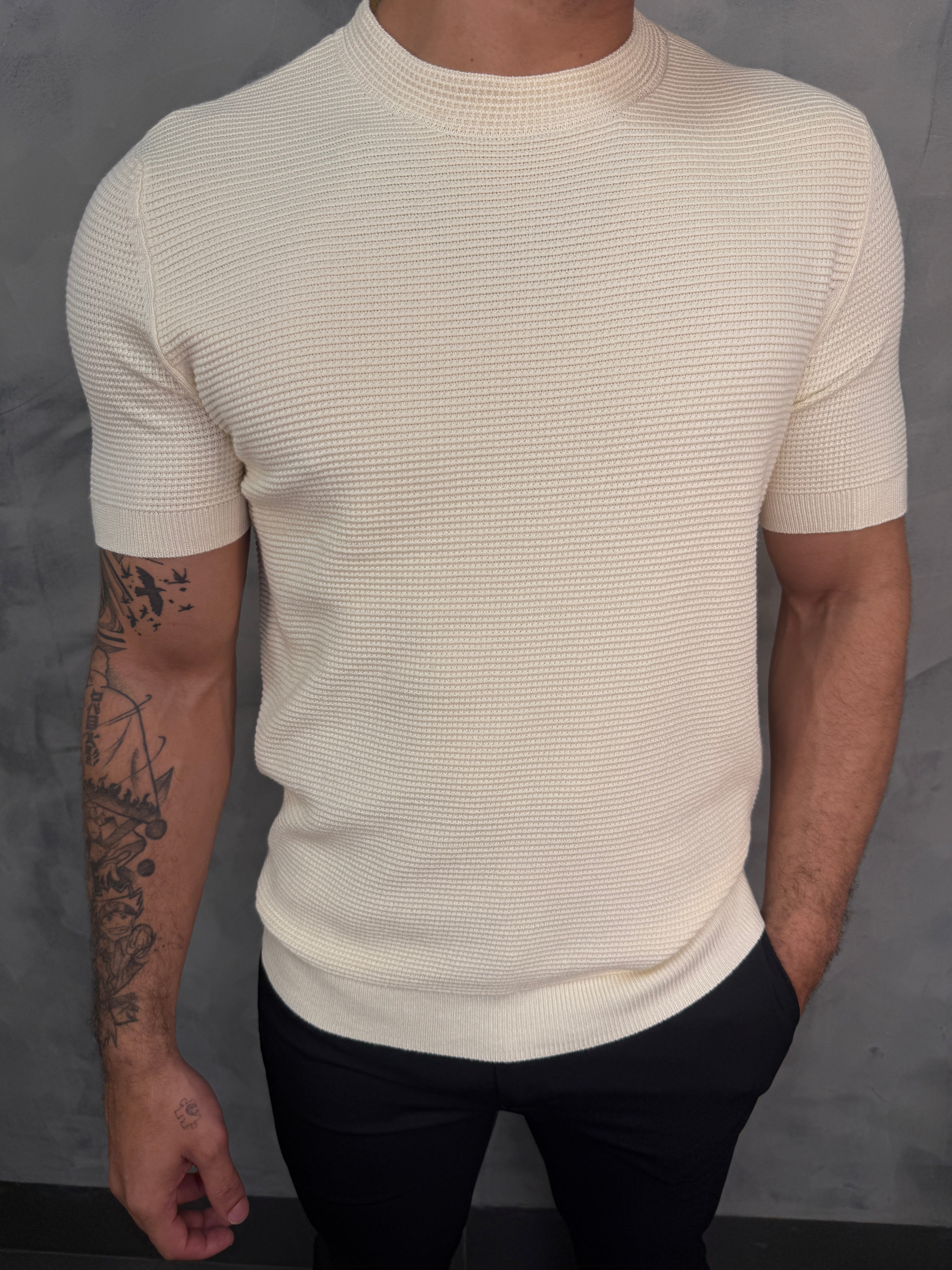 CAMISETA TRICOT WAFER PONTO H
