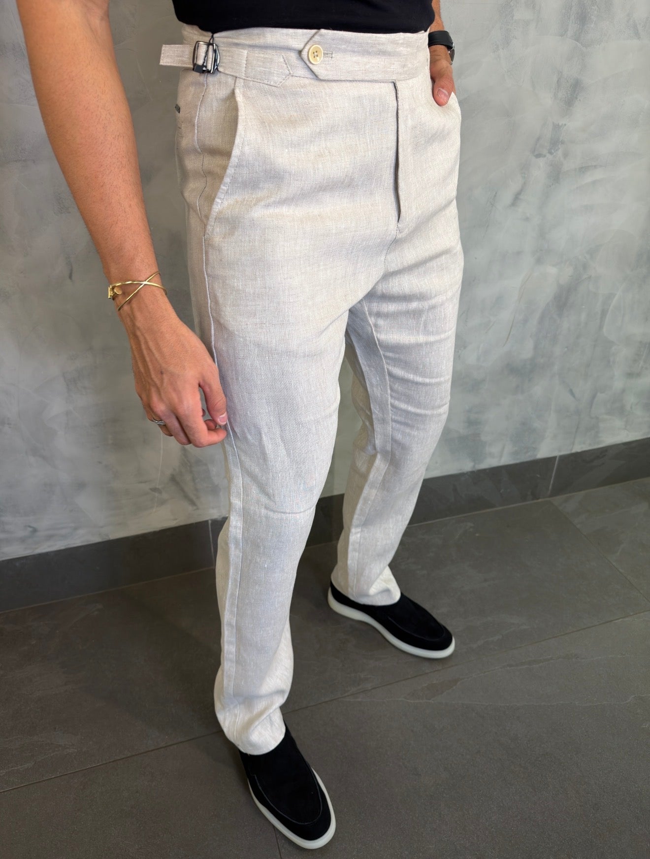 CALÇA ALF. PURO LINHO RESORT PONTO H