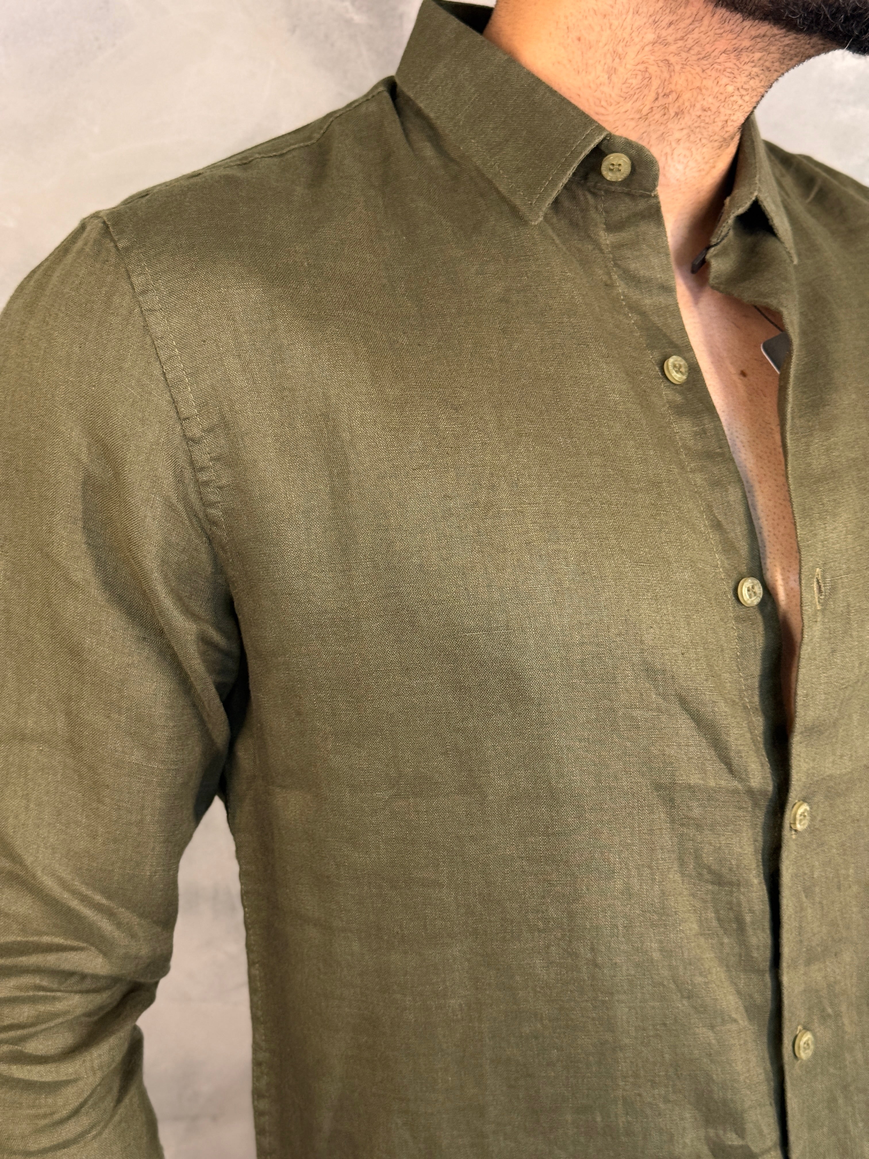 CAMISA M/L OASIS PURO LINHO PONTO H