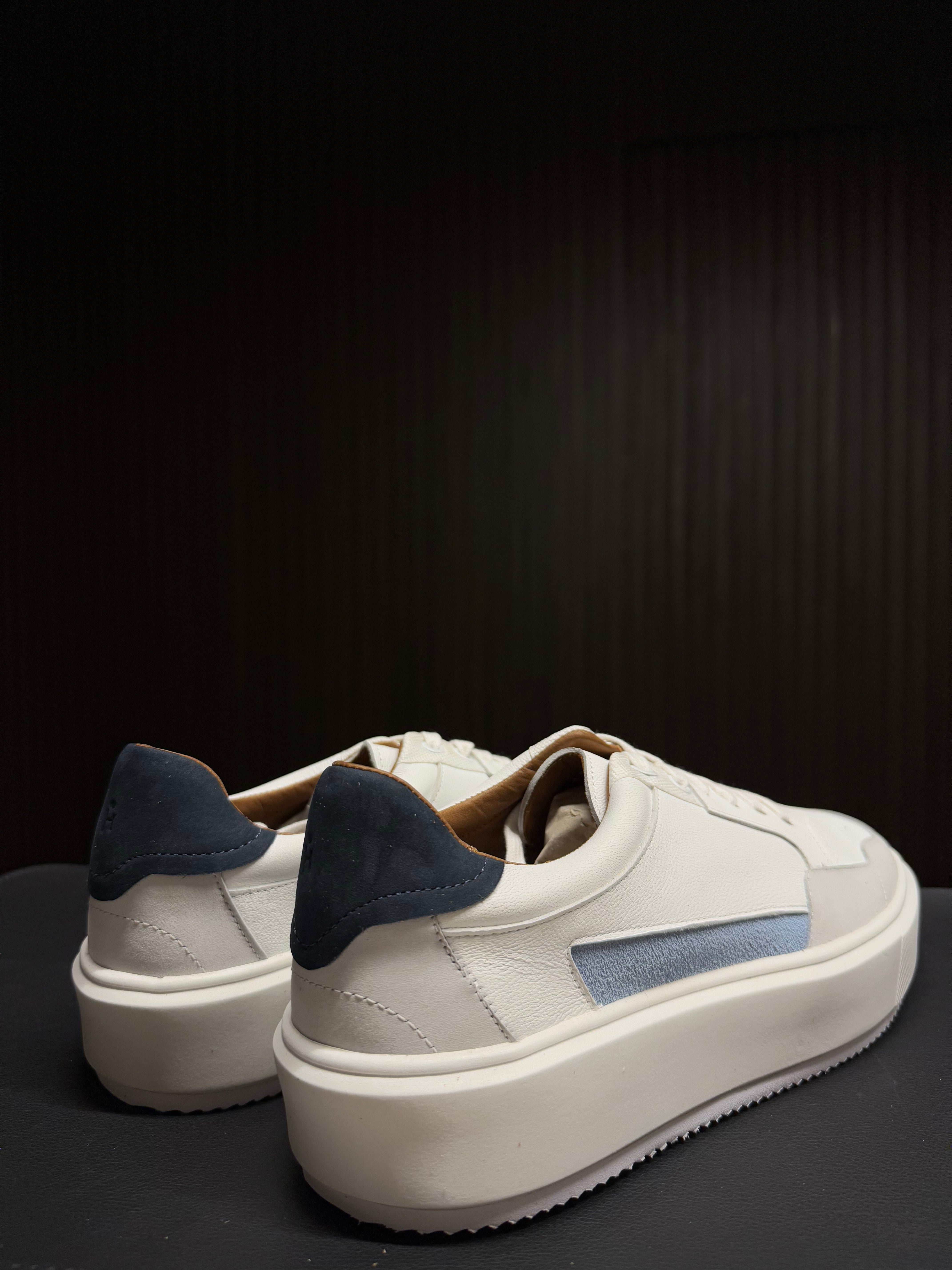 SNEAKER ORION PONTO H BRANCO/AZUL
