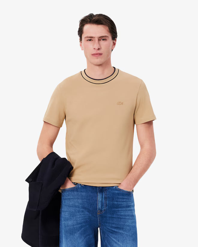 T-SHIRT REGULAR FIT LACOSTE BEGE