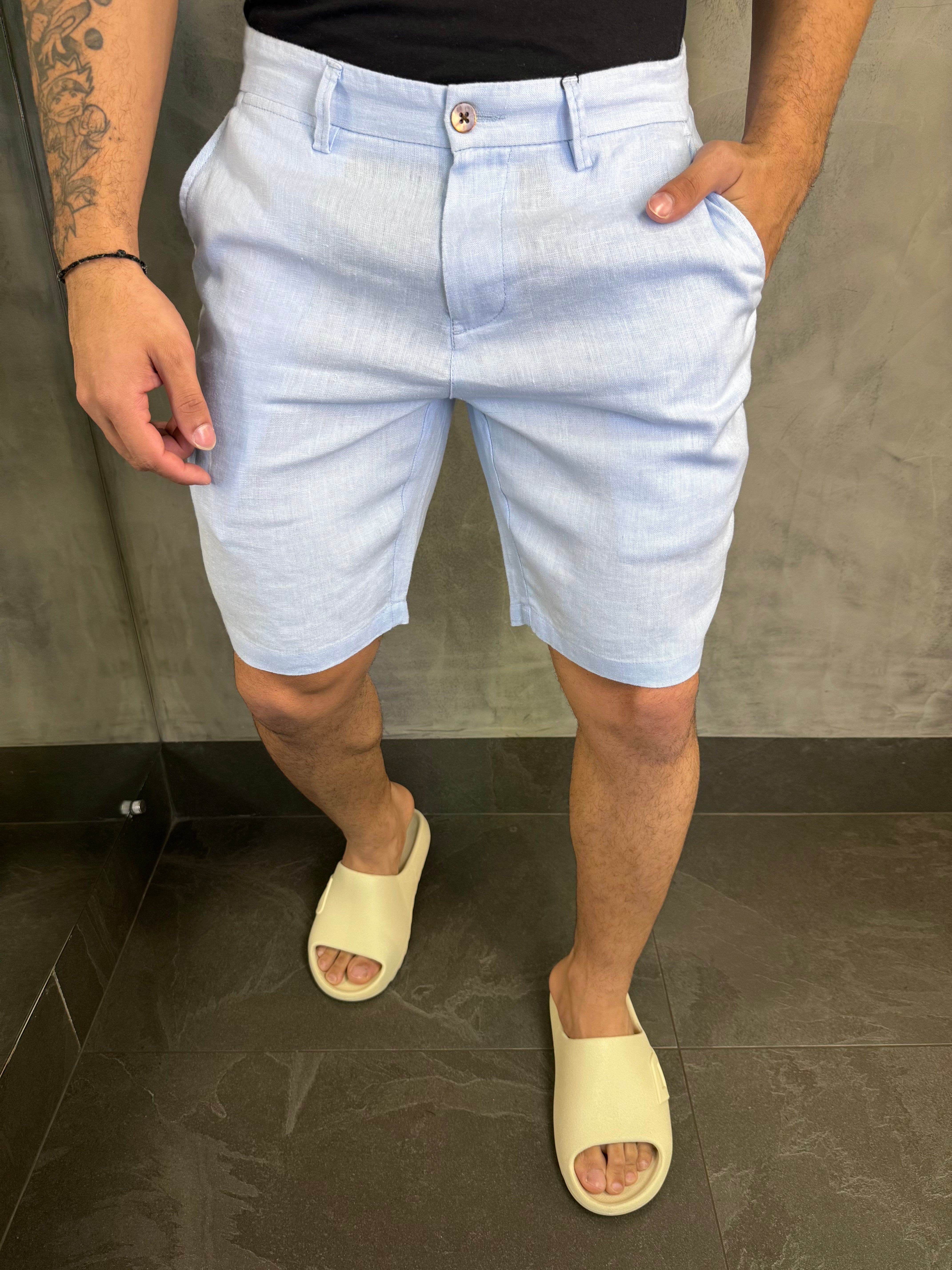 BERMUDA CASUAL-DAY ALF. PURO LINHO PONTO H