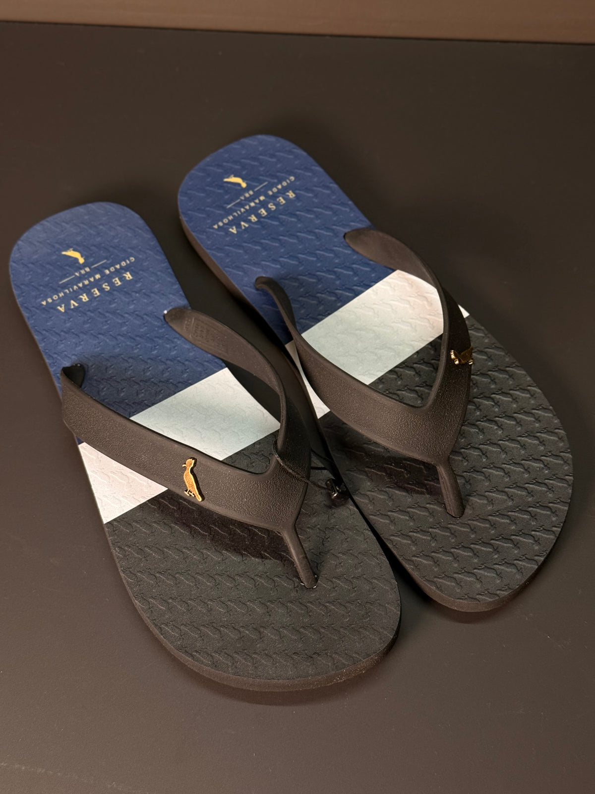 CHINELO RSV STRIPES TRIO RESERVA PRETO/ BRANCO/ AZUL