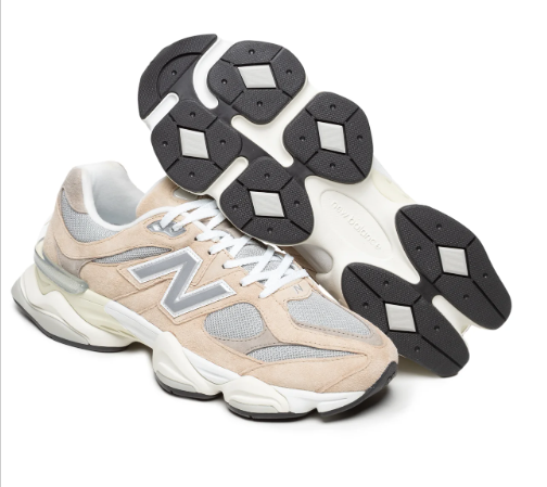 TÊNIS 9060 UNISEX NEW BALANCE MARROM CLARO/CINZA METALIZADO