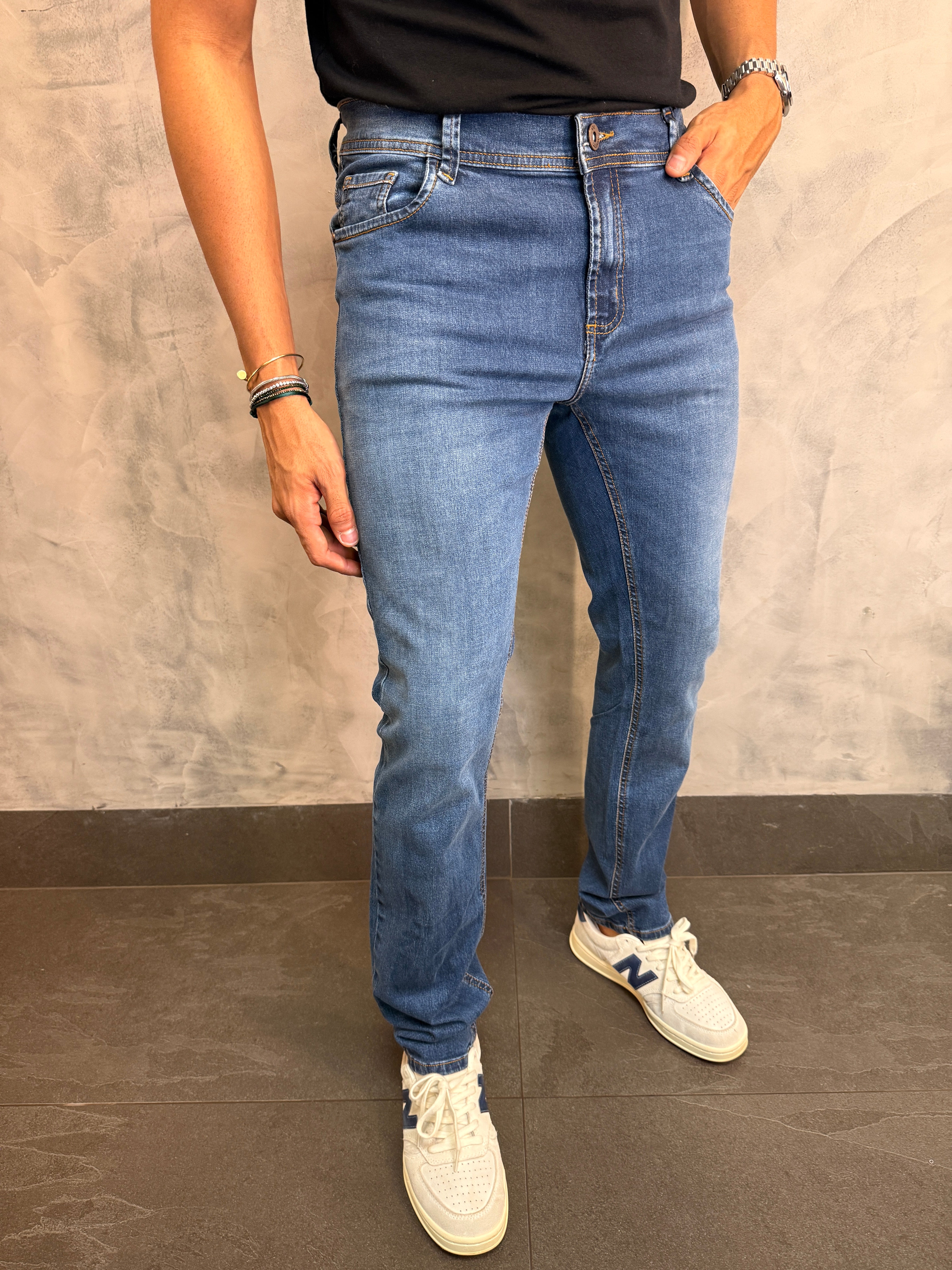 CALÇA JEANS SLIM DLZ JEANS MÉDIO