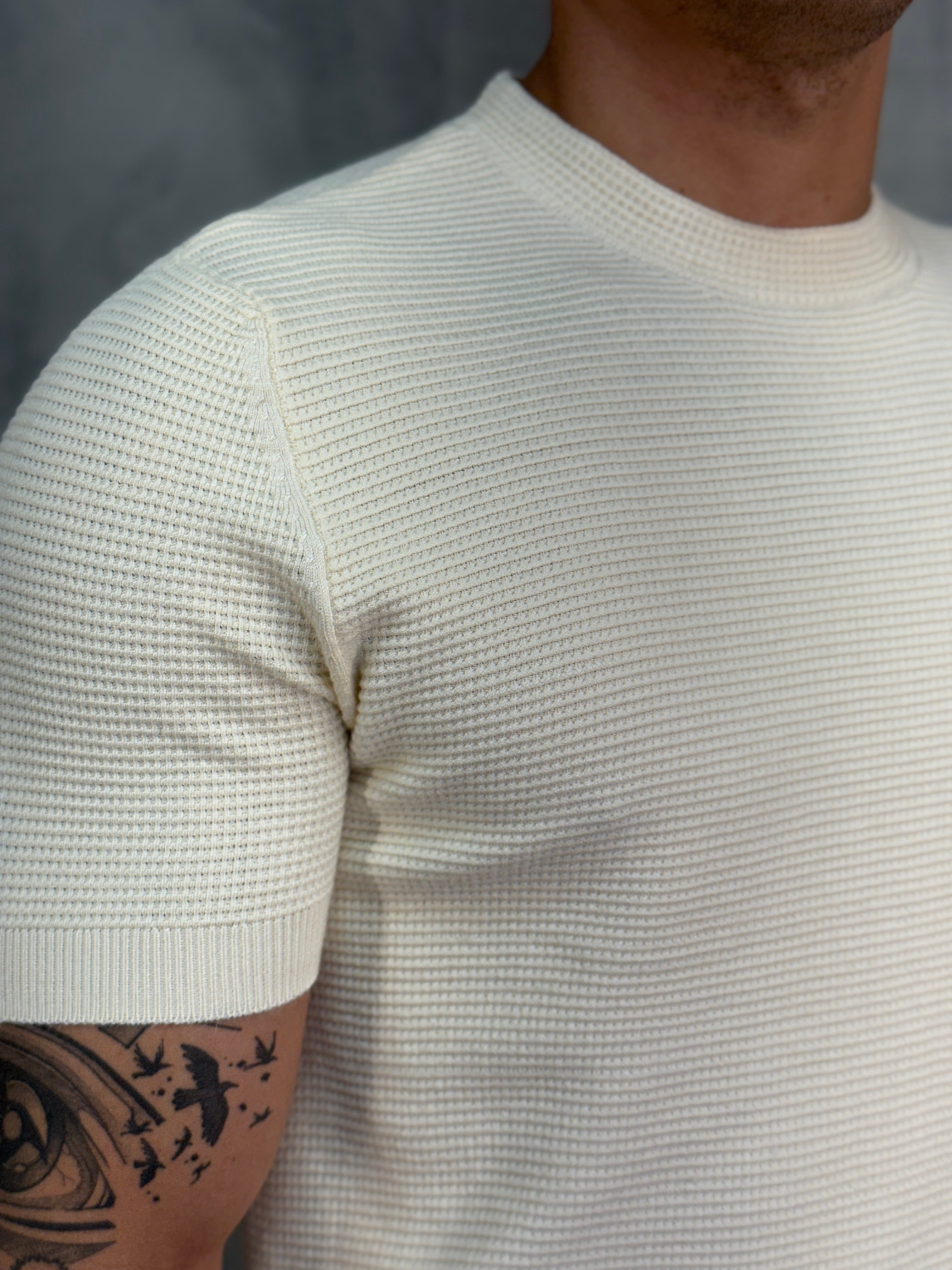 CAMISETA TRICOT WAFER PONTO H