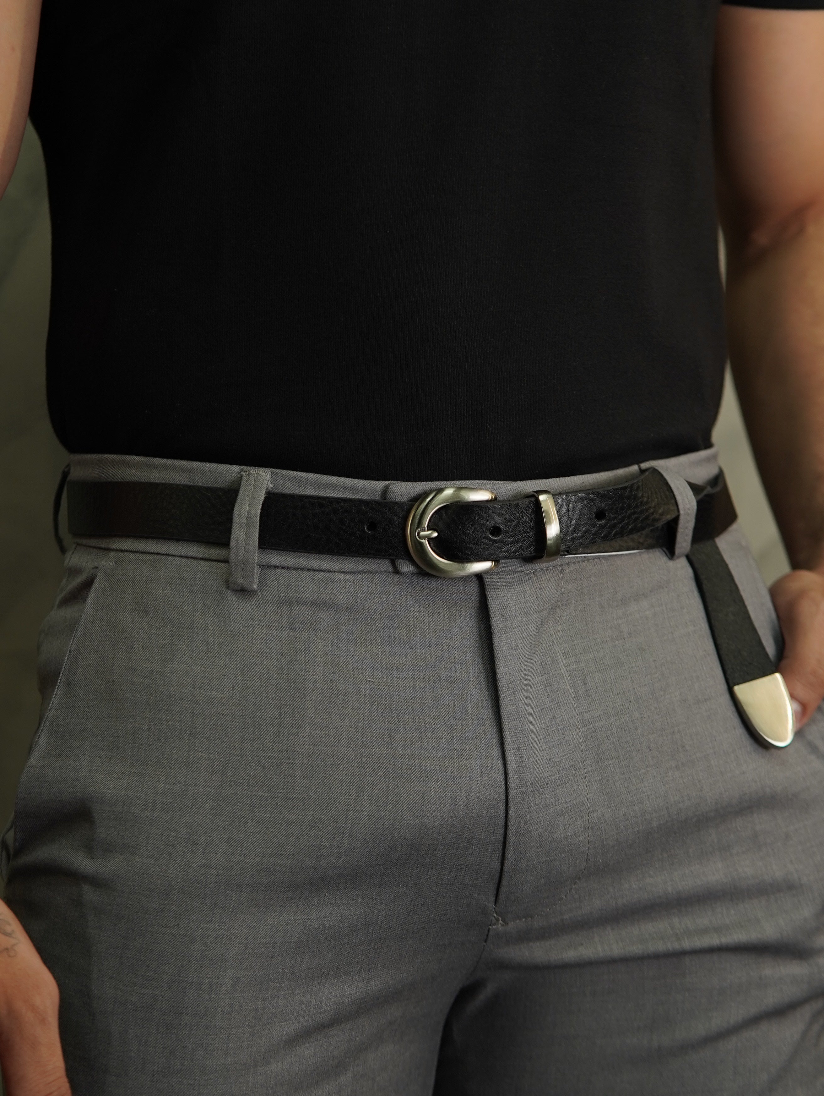 CINTO PONTEIRA METAL 25 PONTO H PRETO