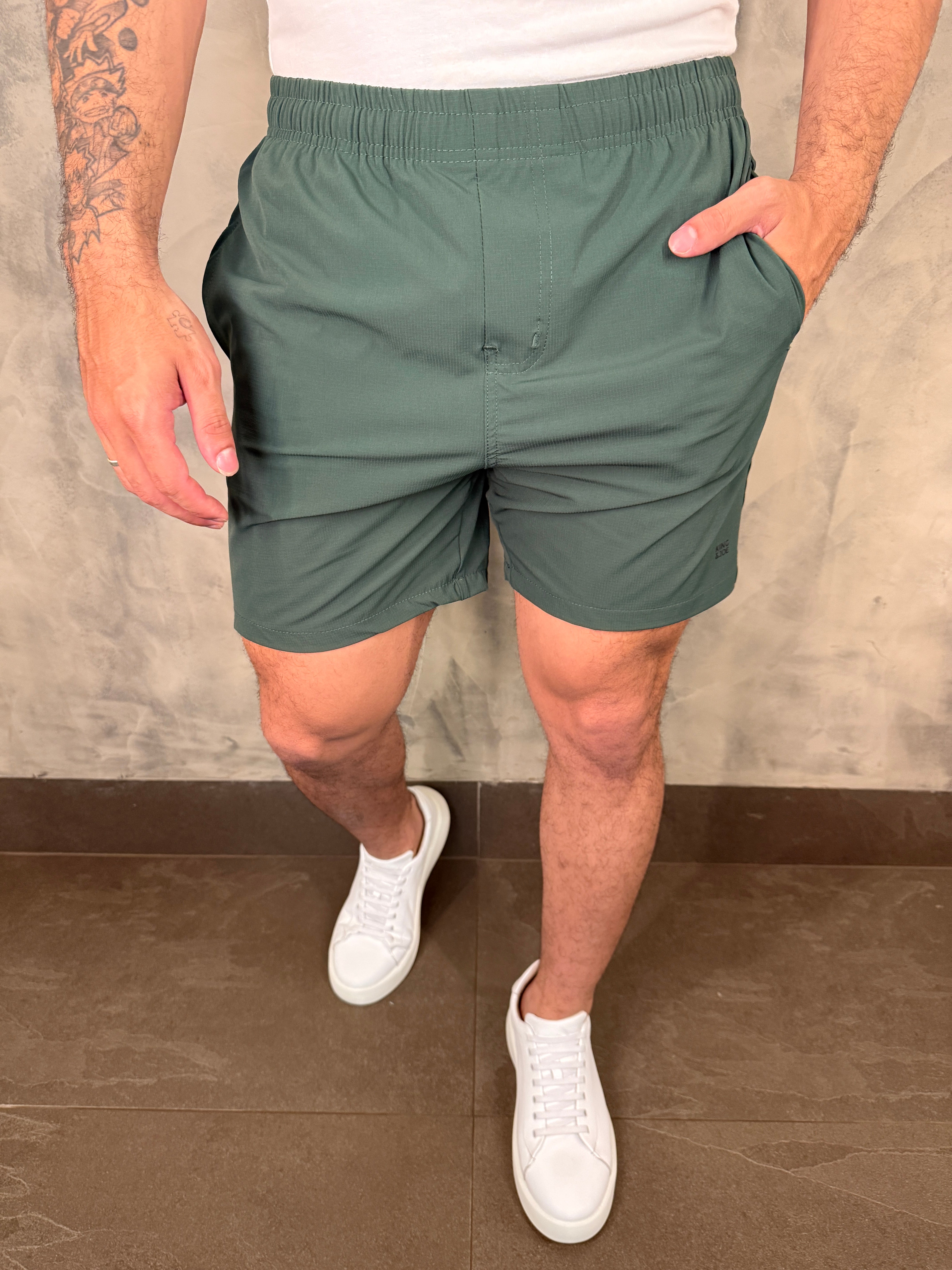 SHORT NYLON FLEX RIPSTOP KINGEJOE VERDE EXERCITO