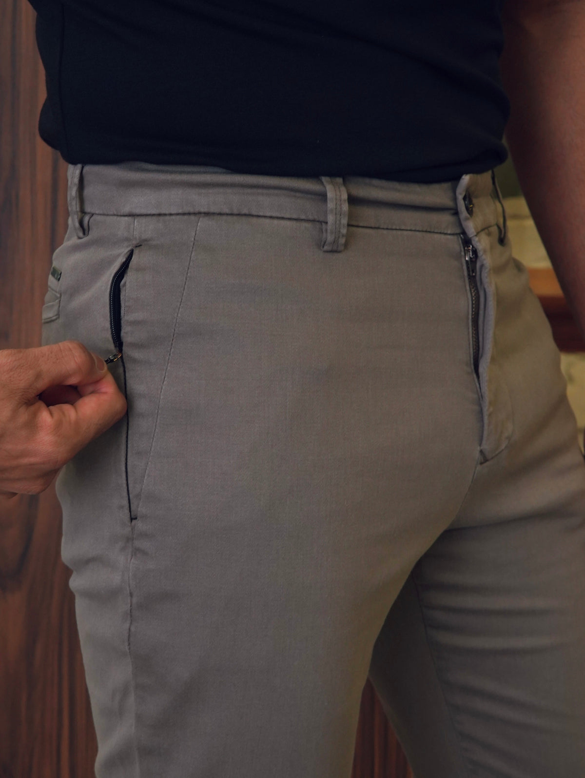 CALÇA ALF. SARJA BOLSO ZÍPER ARMIATHO