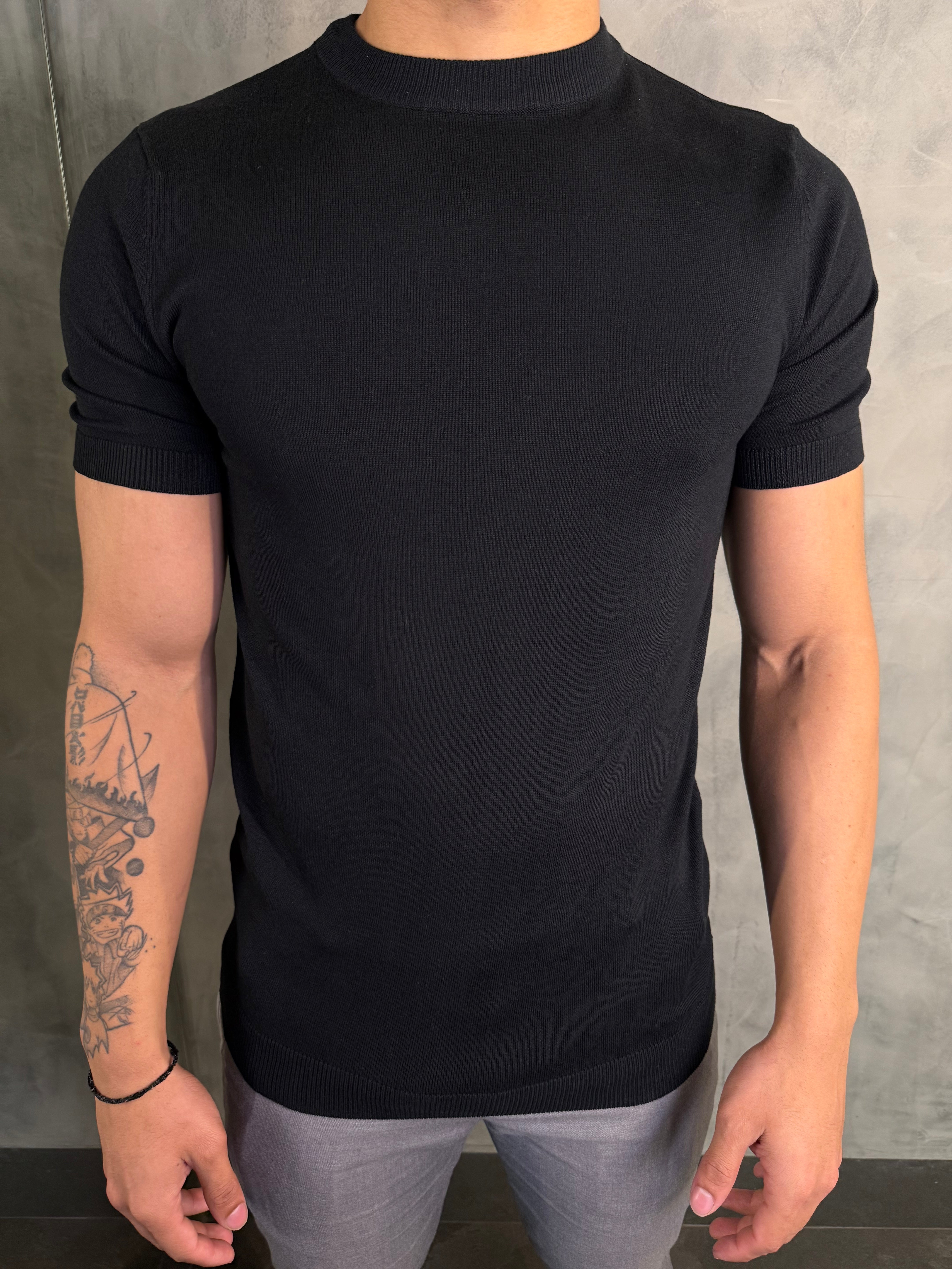 CAMISETA GOLA ALTA TRICOT PONTO H