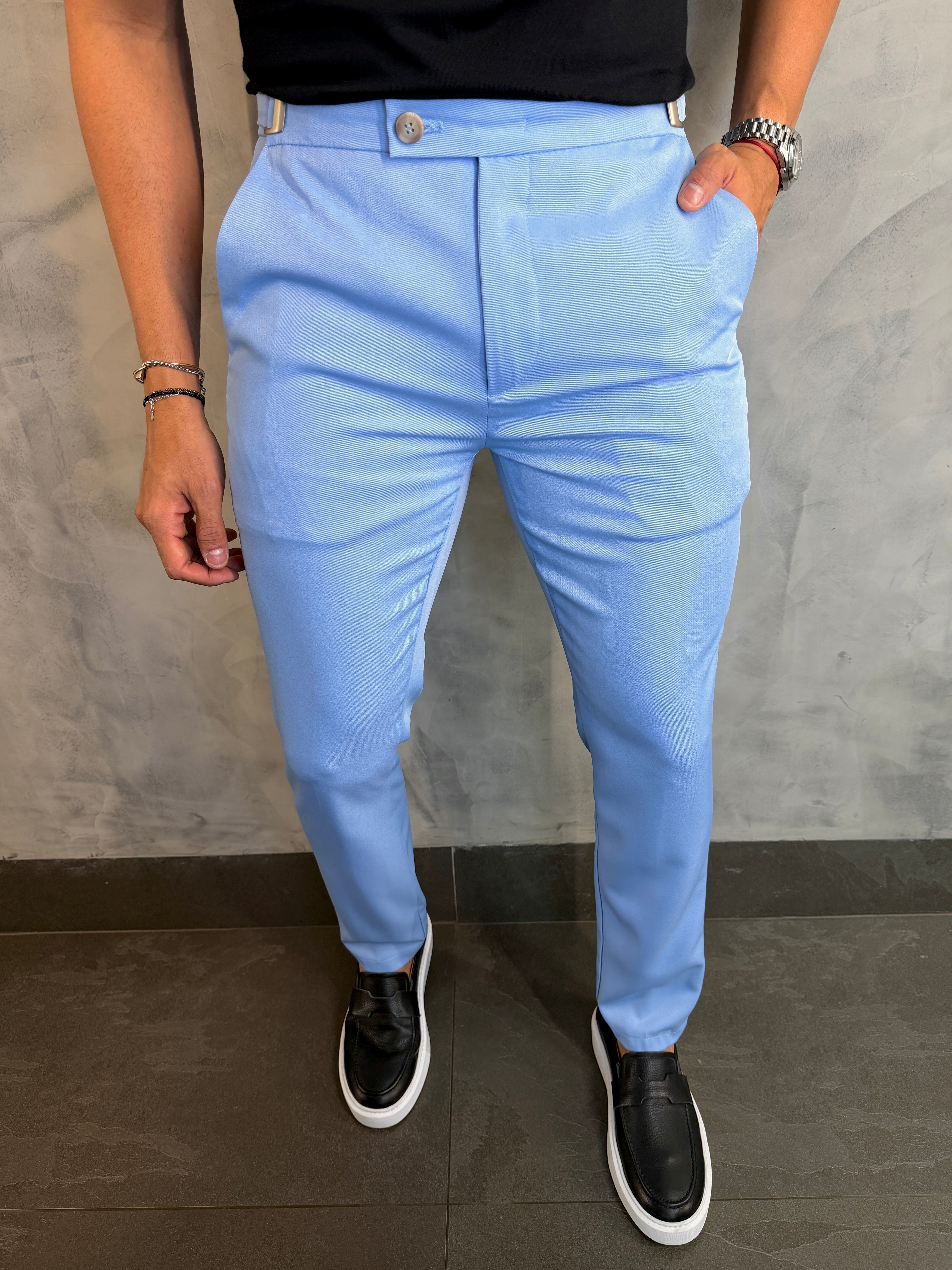 CALÇA ALF. VIENA AJUSTE CATRACA PONTO H AZUL BB