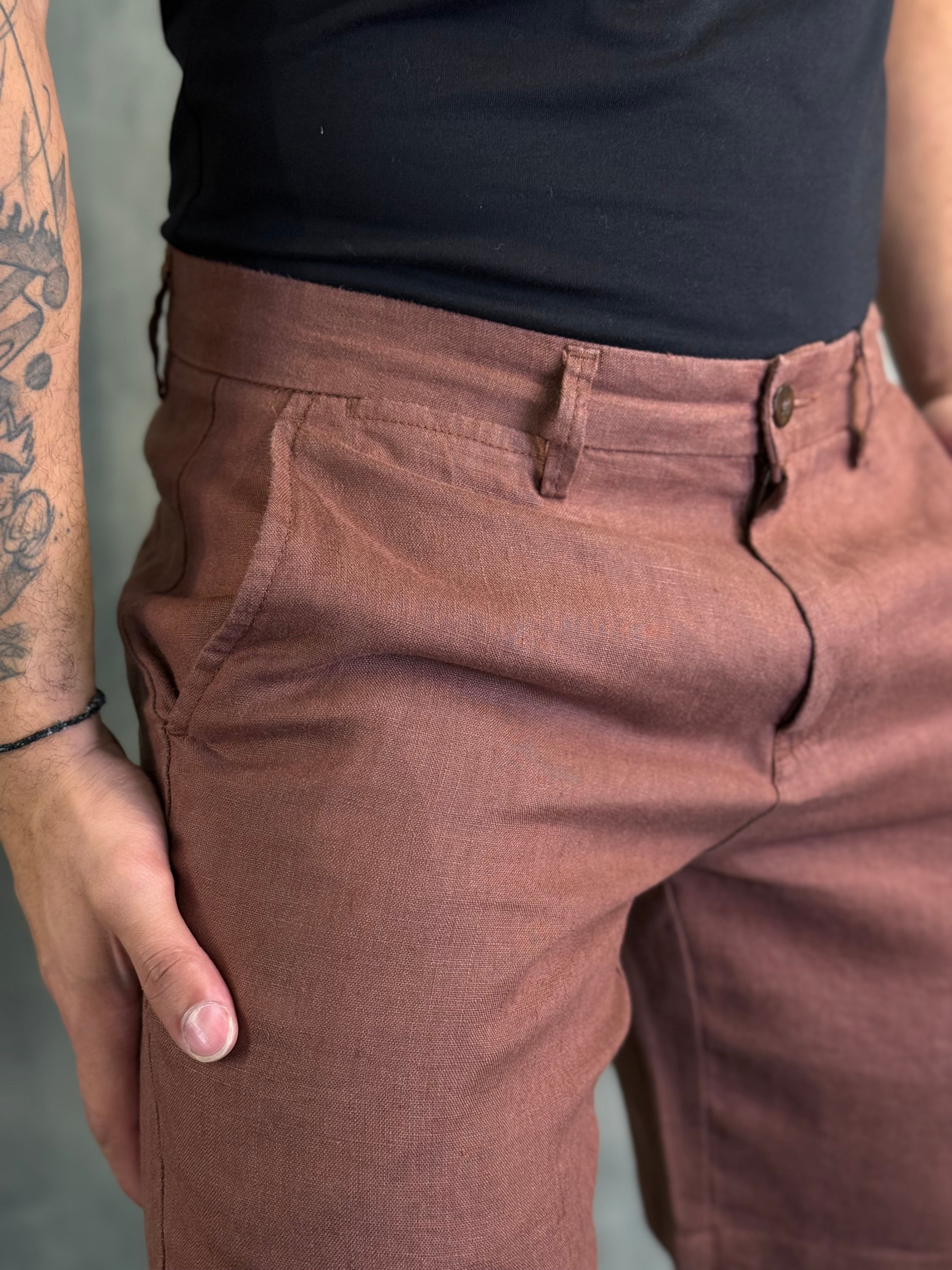 BERMUDA CASUAL-DAY ALF. PURO LINHO PONTO H