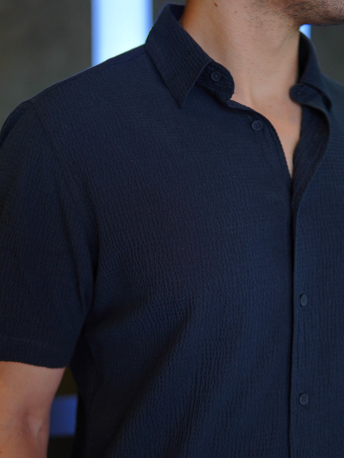 CAMISA CASUAL TEXTURIZADA SLIM KINGEJOE MARINHO