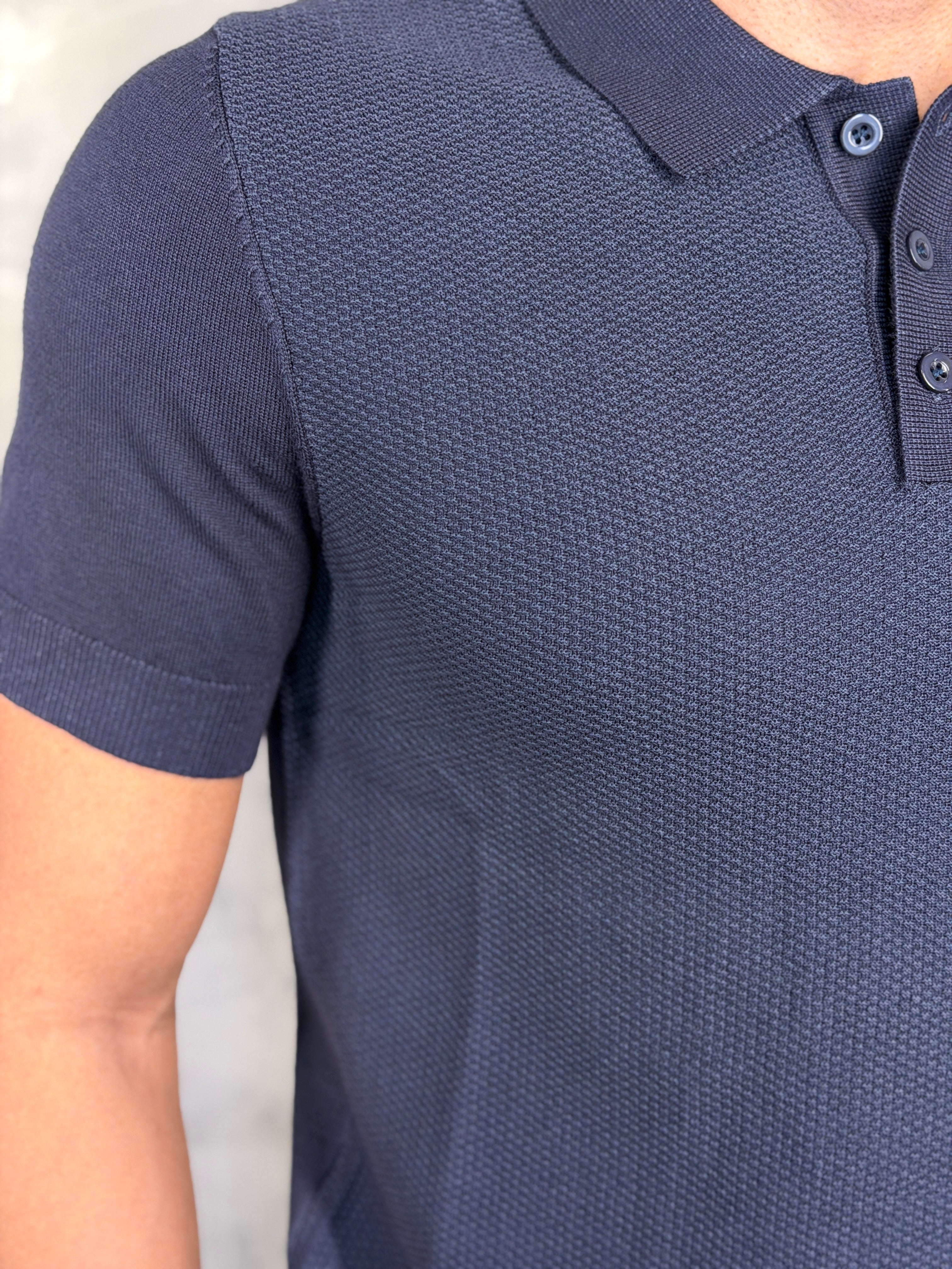 POLO TRICOT TEXTURA PONTO H