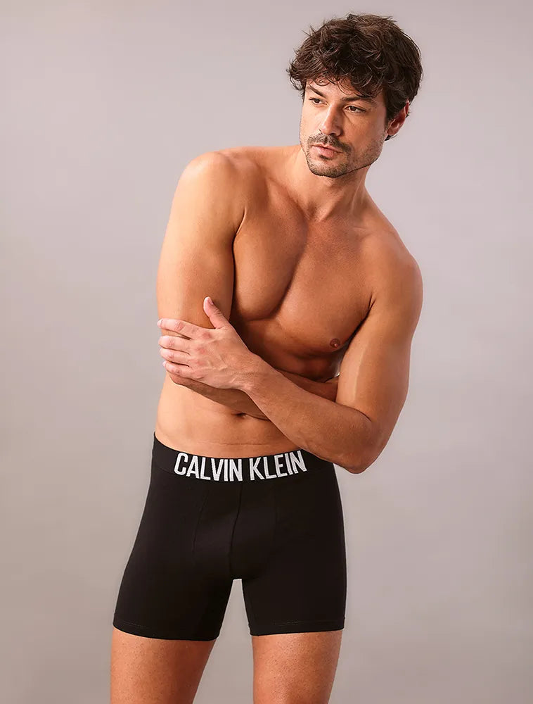 KIT 3 CUECAS TRUNKS COTTON INTENSE POWER CALVIN KLEIN PRETO