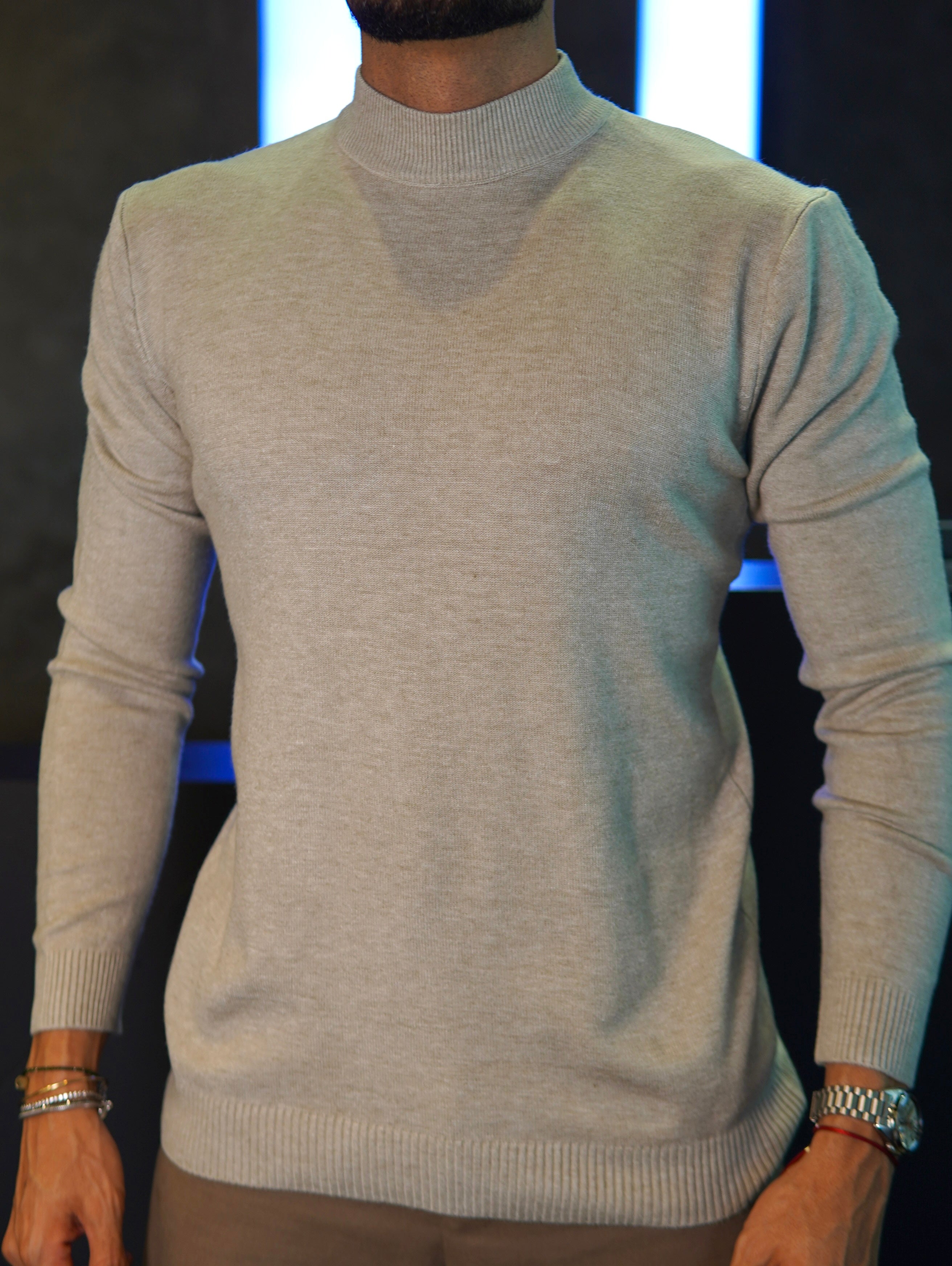 SUETER TRICOT GOLA ALTA PONTO H