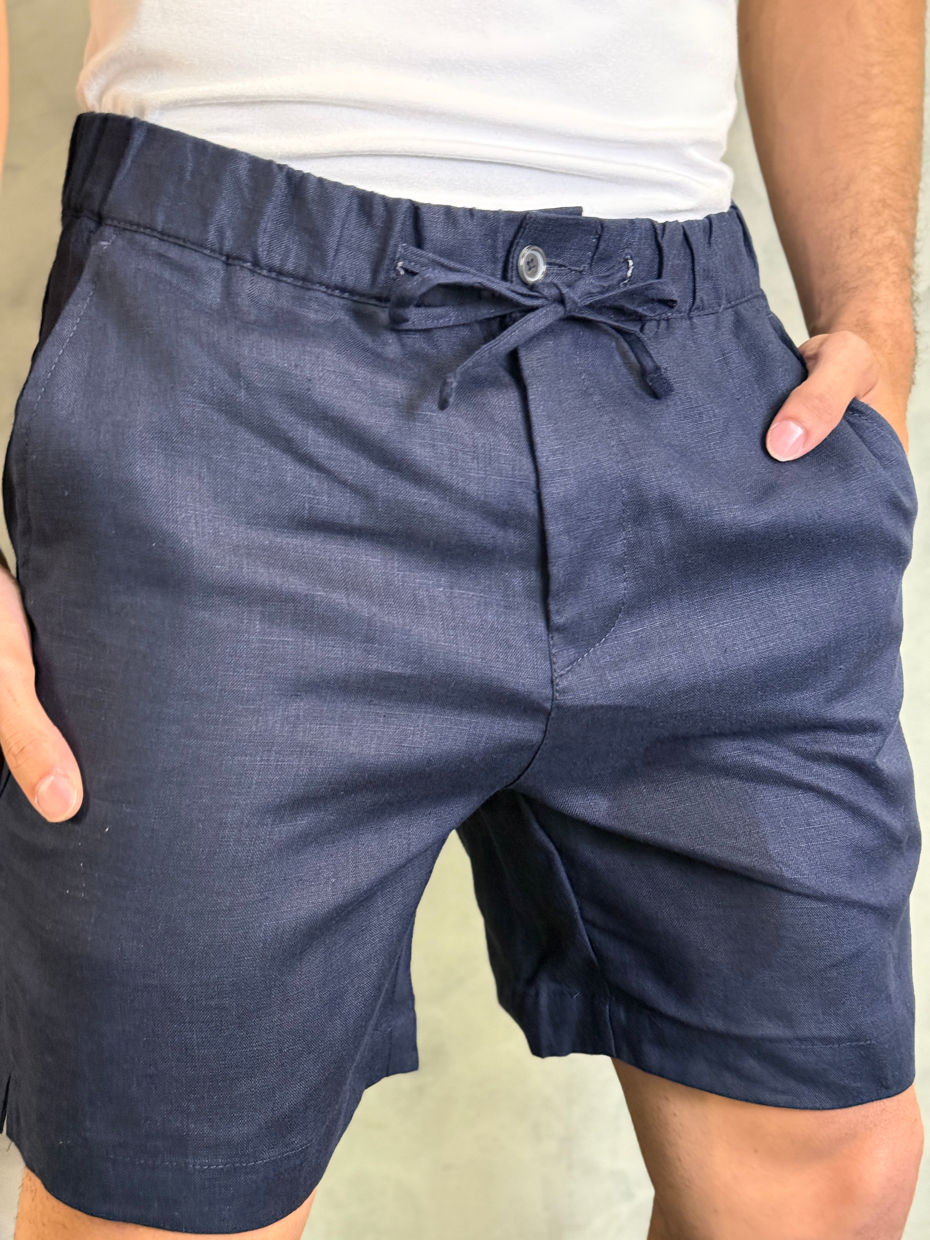 SHORT CASUAL PURO LINHO PONTO H