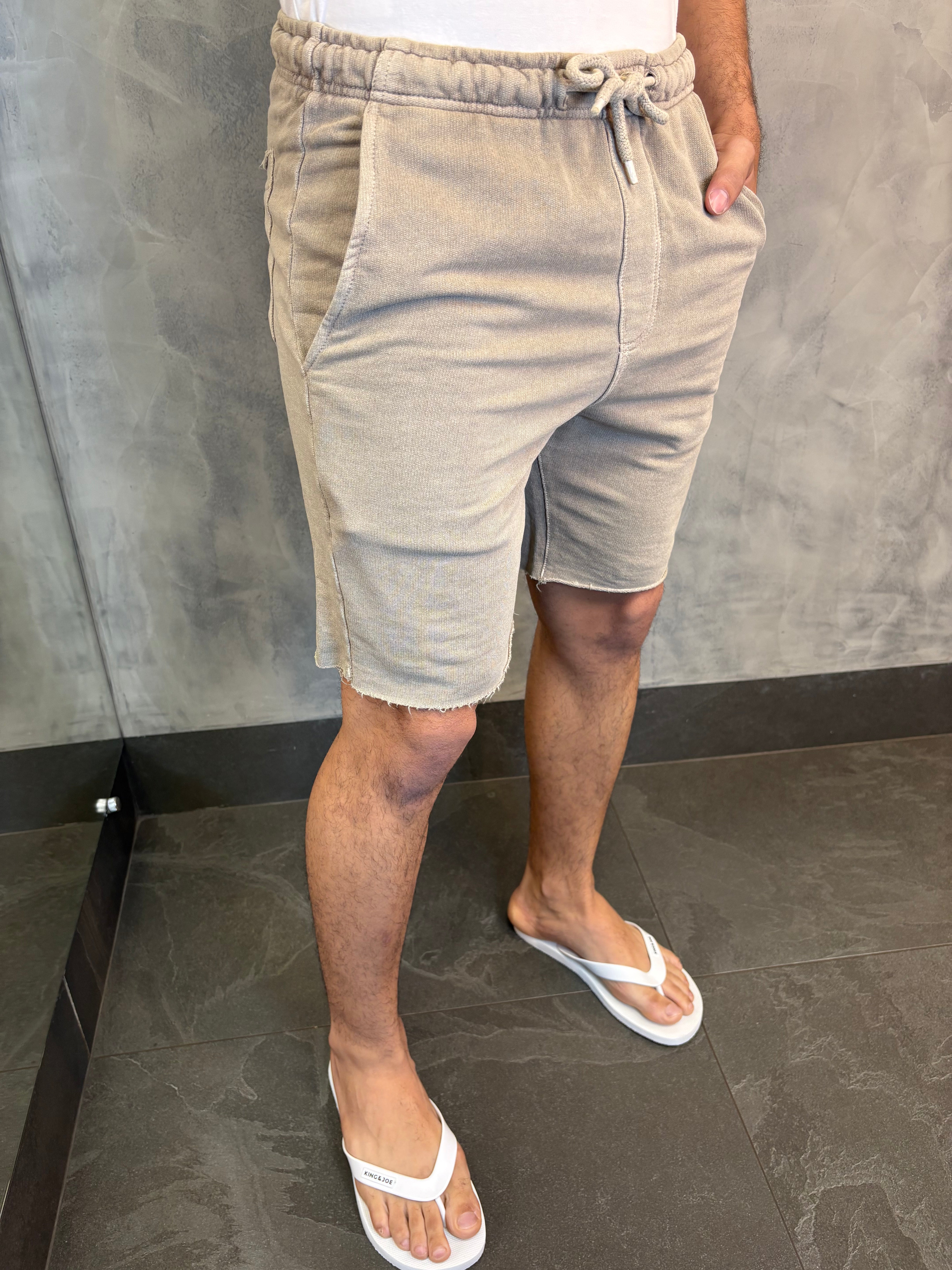 BERMUDA MOLETOM ESTONADO KINGEJOE KAKI