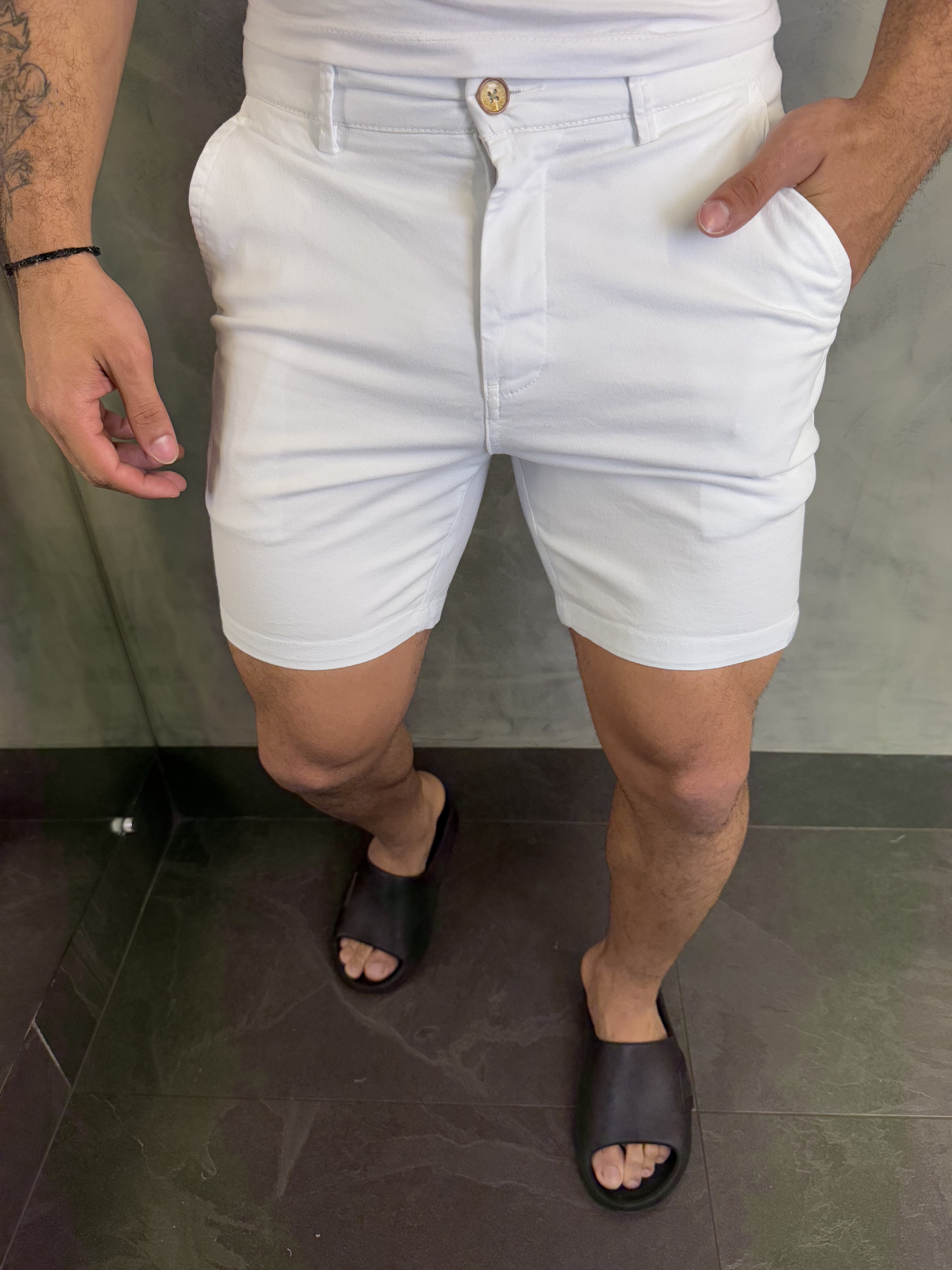 BERMUDA SARJA CURTA COLLOR STRETCH BAREZY