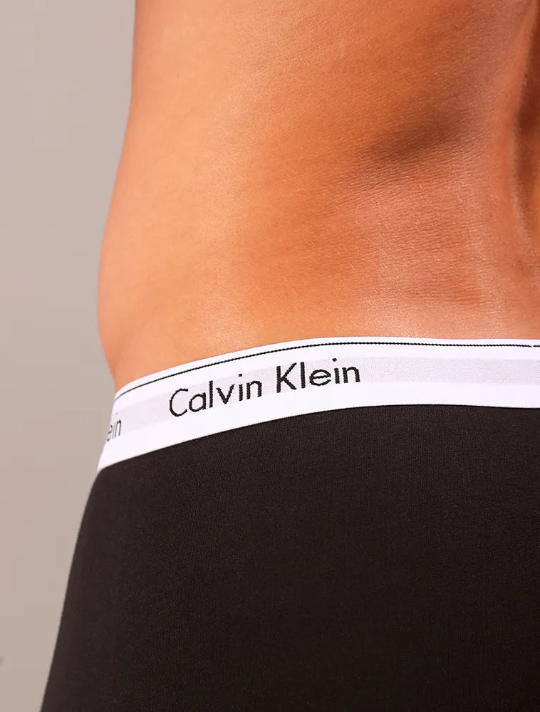 KIT 3 CUECAS LOW RISE TRUNK CALVIN KLEIN PRETO
