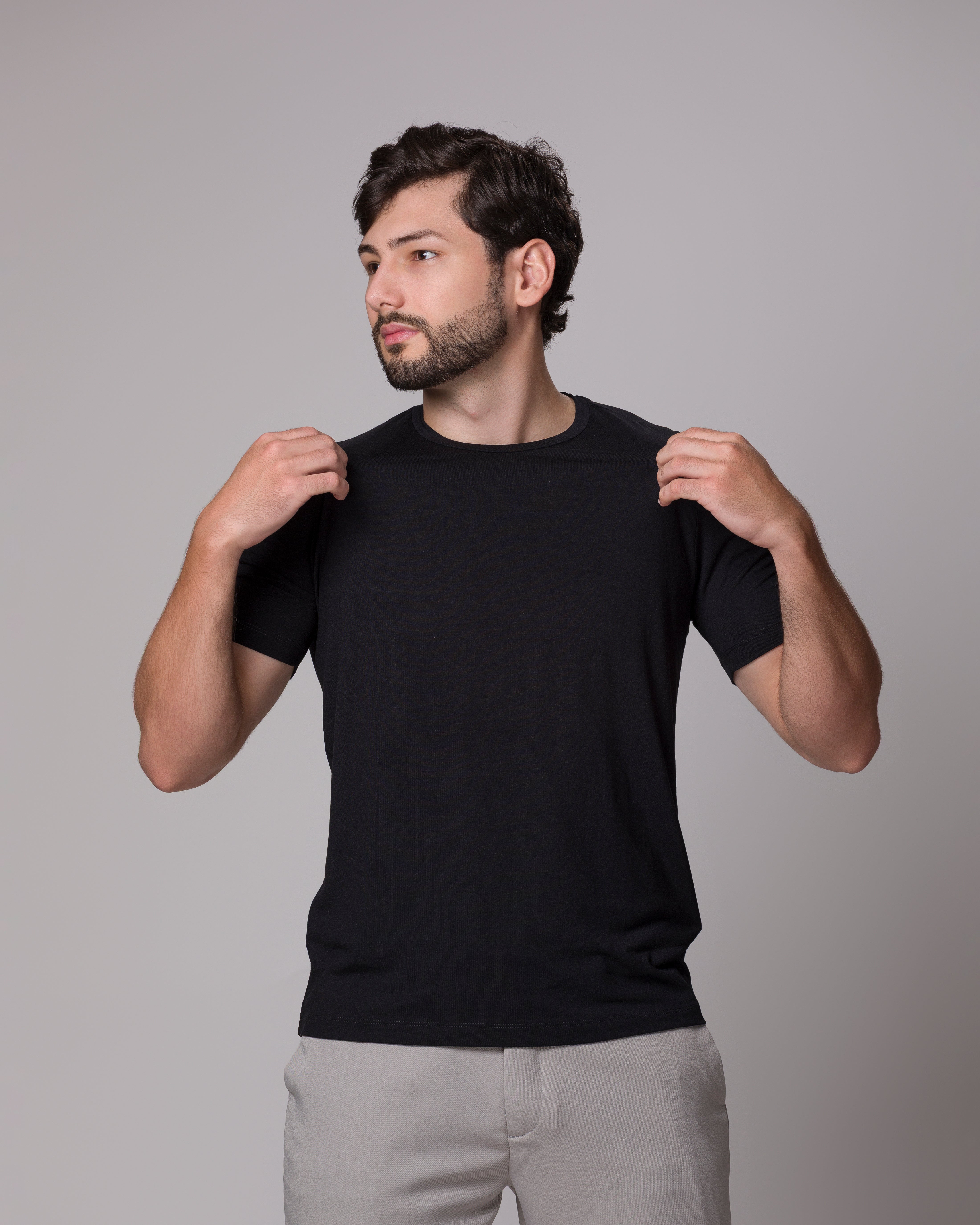 T SHIRT TECH PONTO H PRETO
