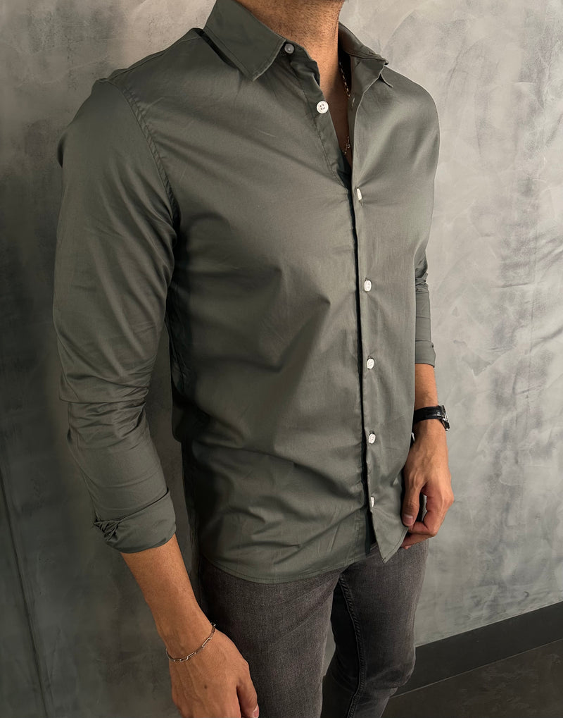 CAMISA M/L TRICOLINE BÁSICA NEO SIMPLES RESERVA VERDE MUSGO