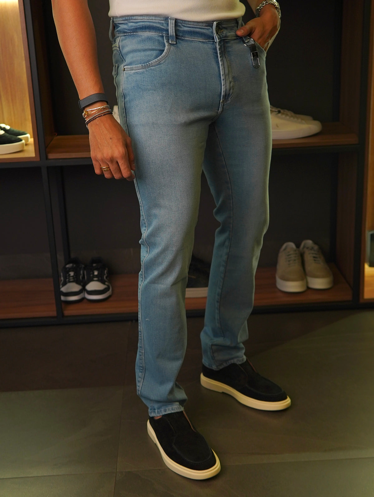 CALÇA SLIM SELECT DLZ JEANS CLARO