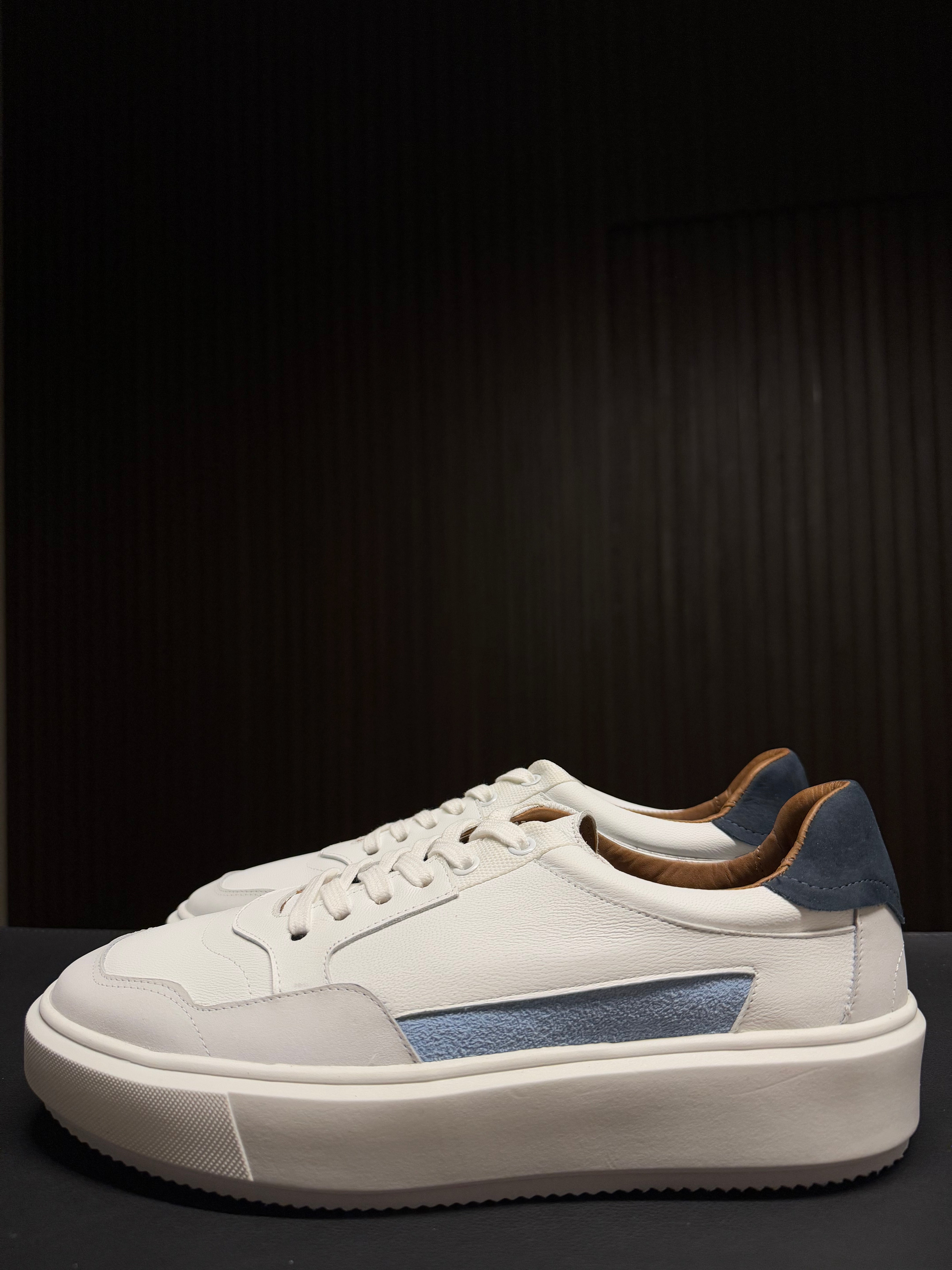 SNEAKER ORION PONTO H BRANCO/AZUL