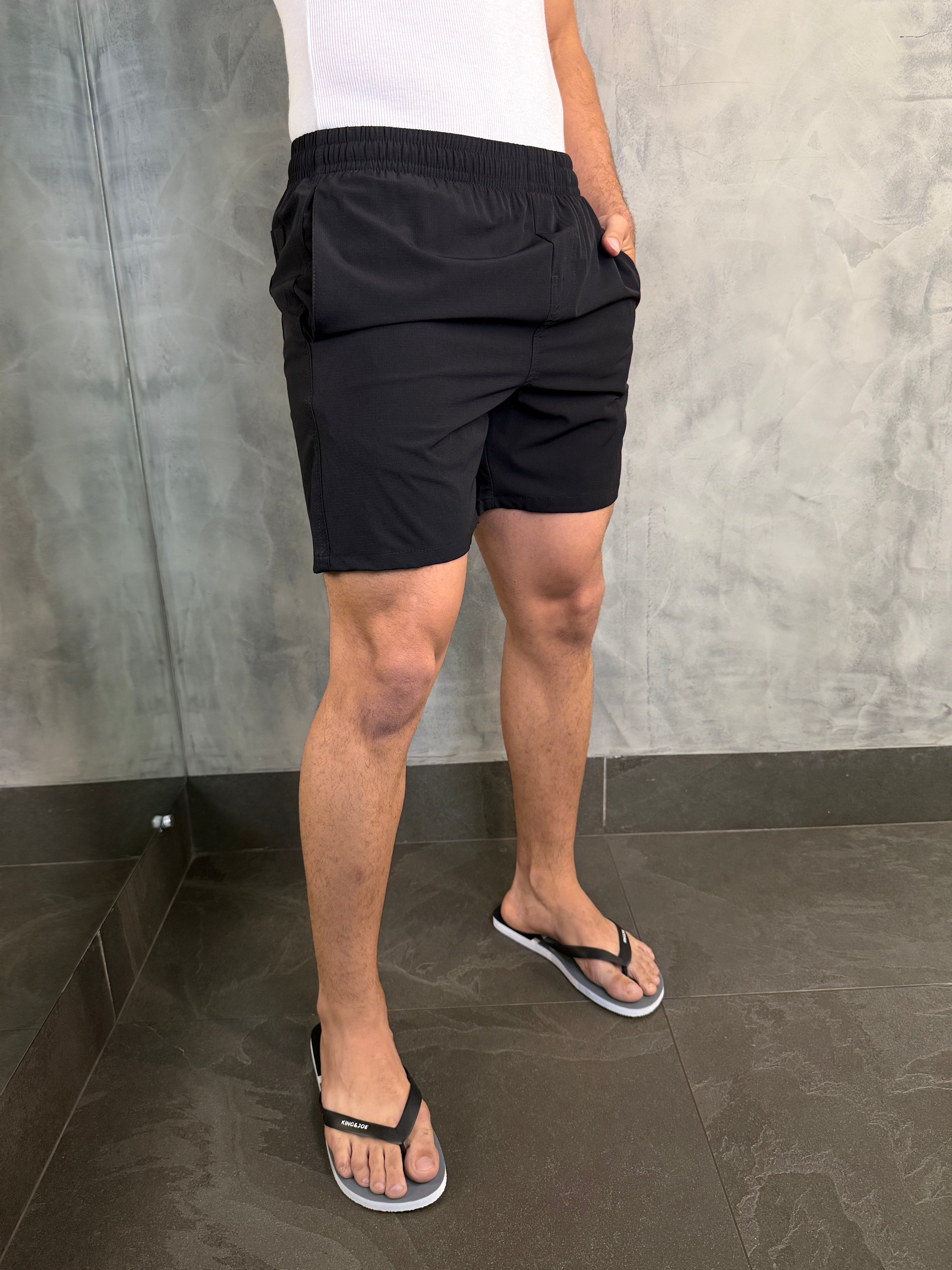 SHORT NYLON FLEX RIPSTOP KINGEJOE PRETO