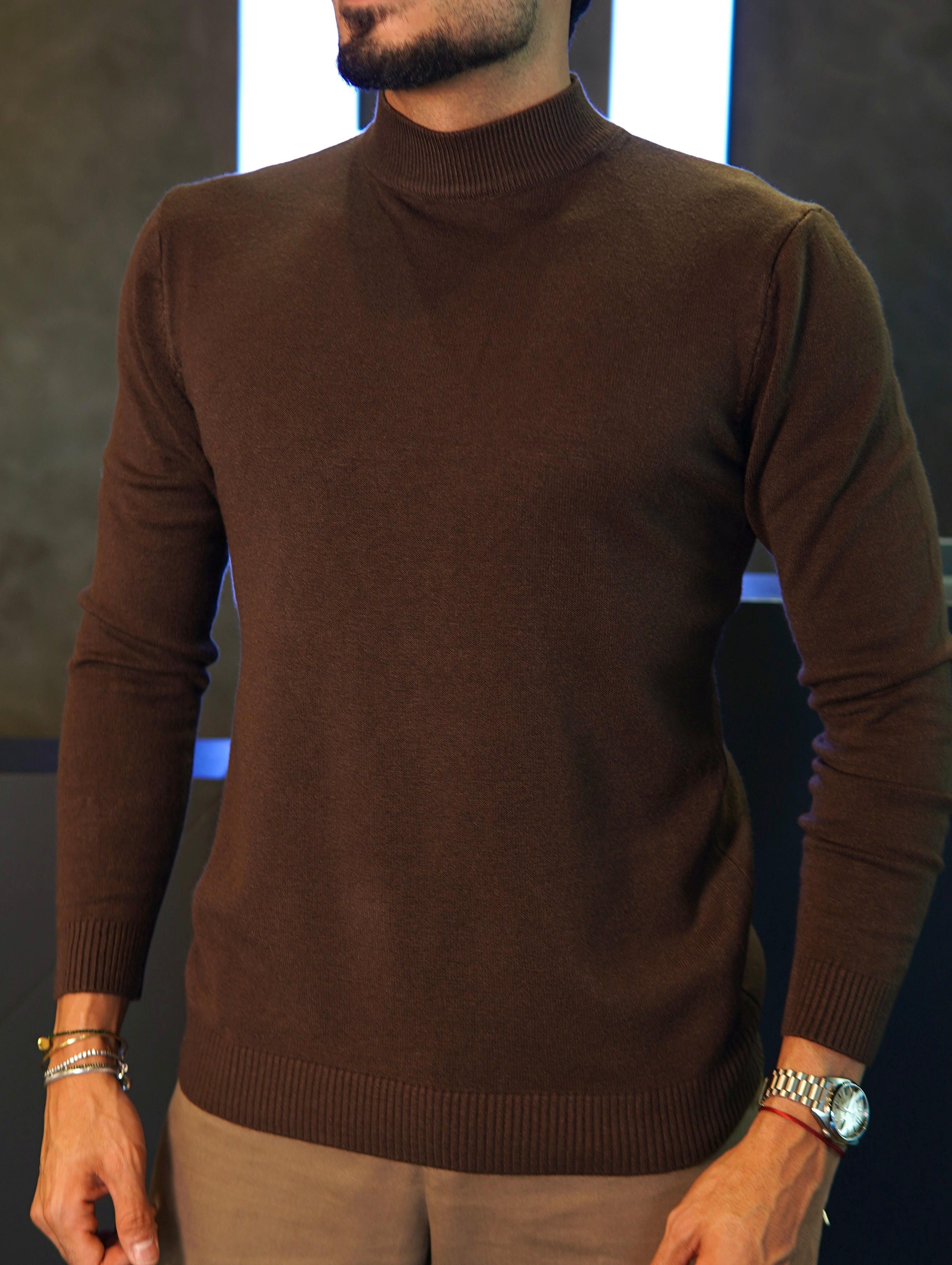 SUETER TRICOT GOLA ALTA PONTO H