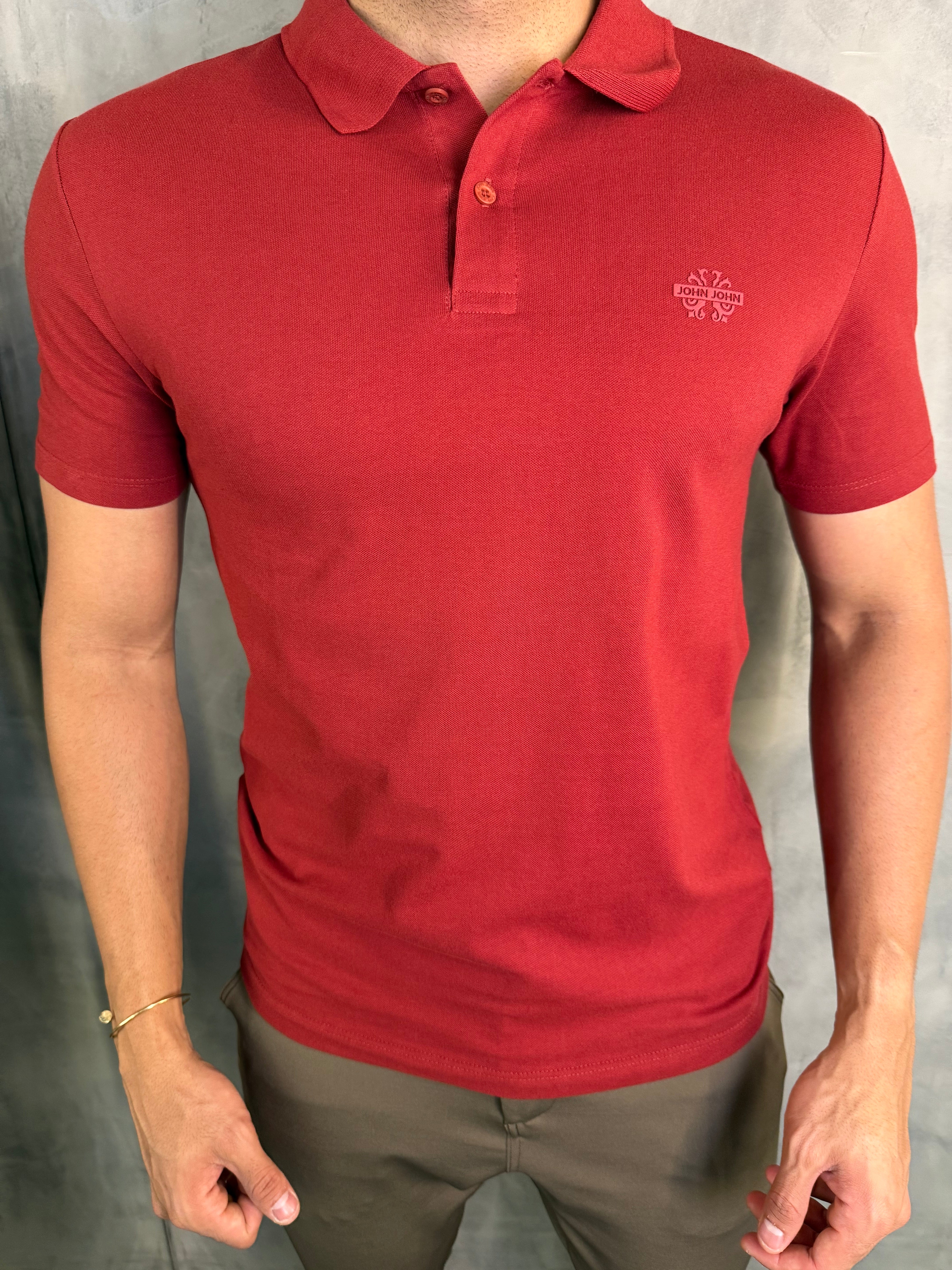 POLO LIGHT TRANSFER JOHN JOHN VERMELHO