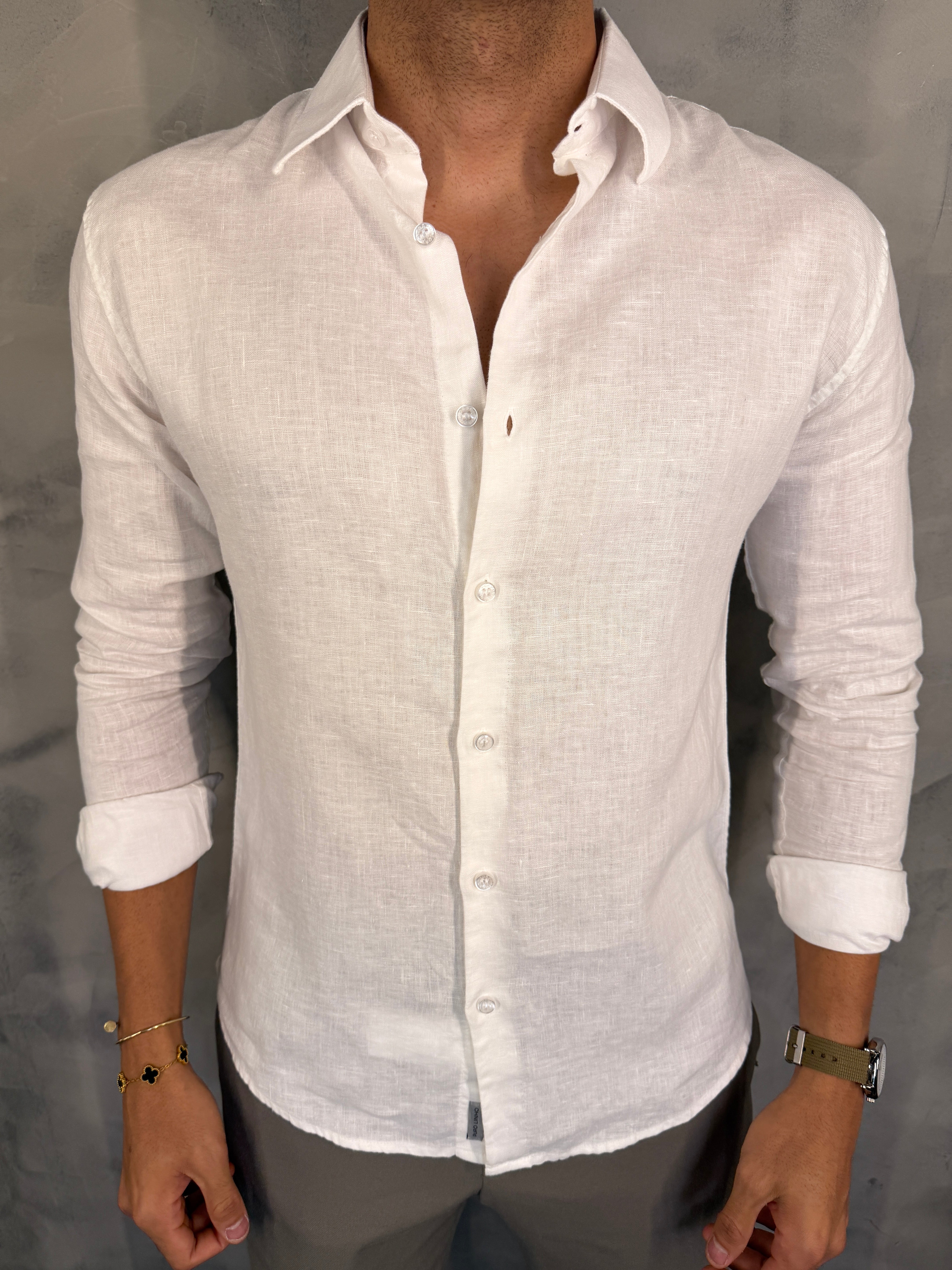 CAMISA M/L OASIS PURO LINHO PONTO H